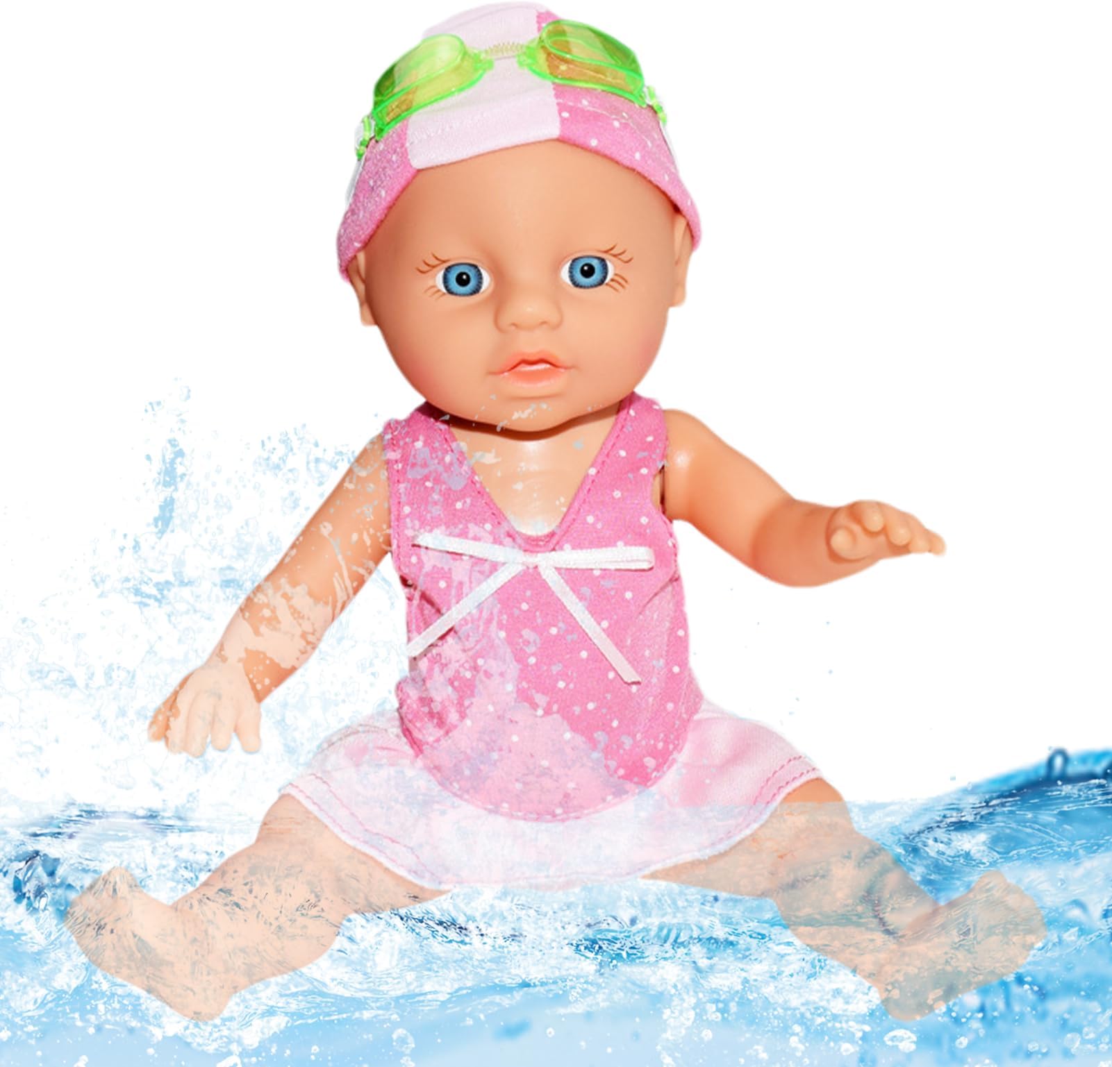 Swimming Doll | Floating Bathtub Toy with Movable Joints - Electric Water Toys - for Boys Girls Preschoolers Beginners Water Table Summer Playdates Daycare Home Bathroom Birthday