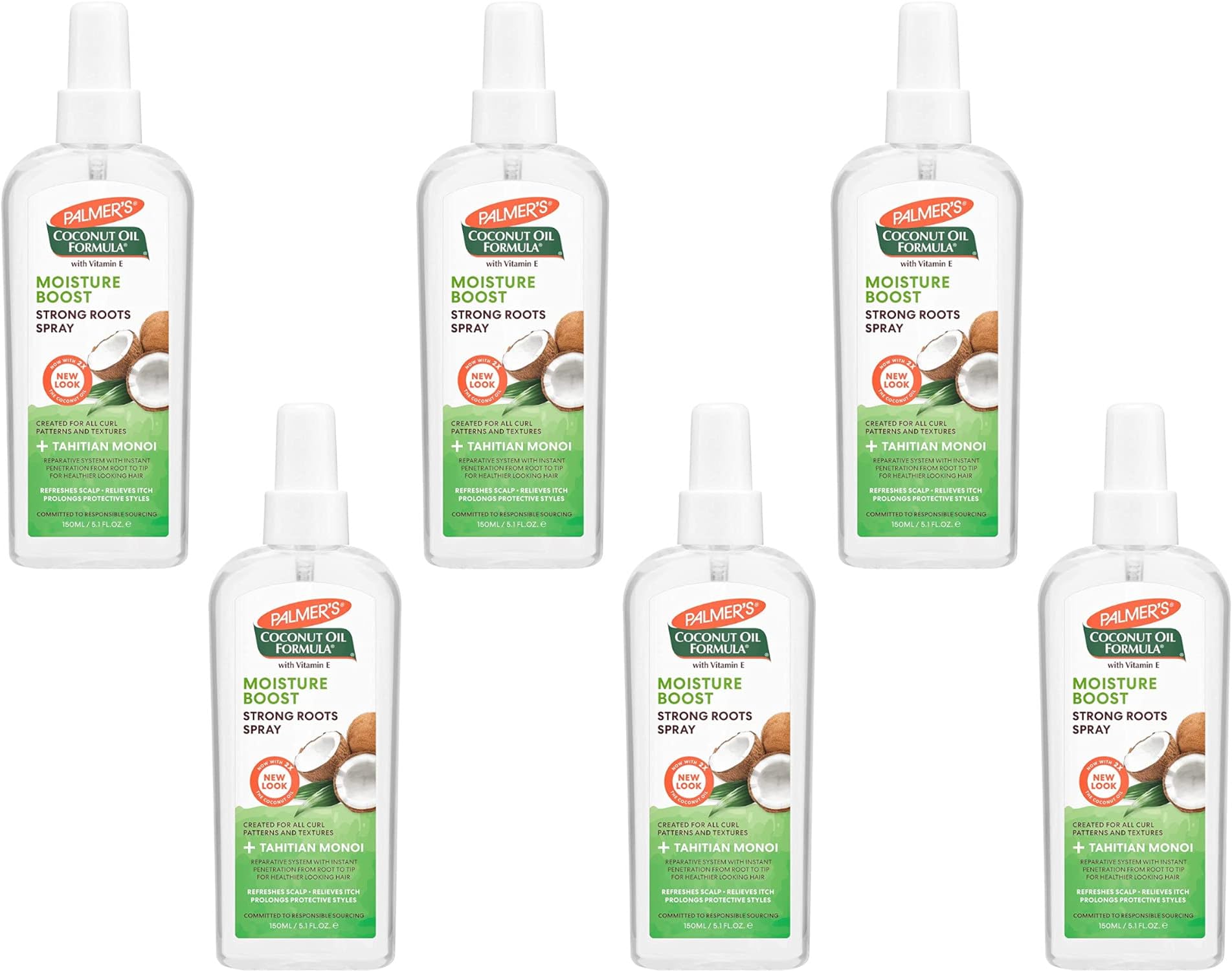 Coconut Oil Strong Roots Spray 5.1 Ounce (Pack of 6)