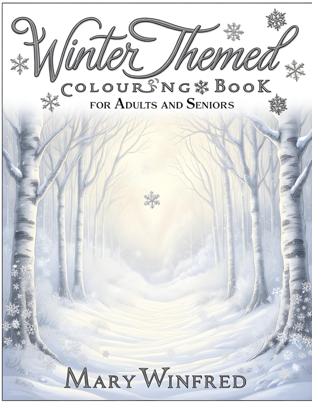 Winter Themed Colouring Book for Adults &Seniors
