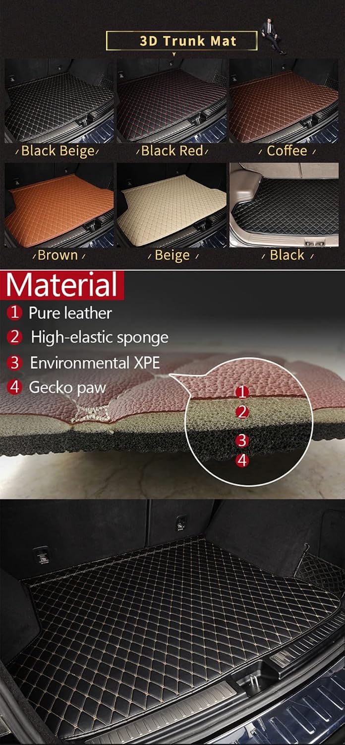 Boot Liner Custom for 4 Series G22 G23 G26 2020-2023 Coffee (Black Beige) image 3