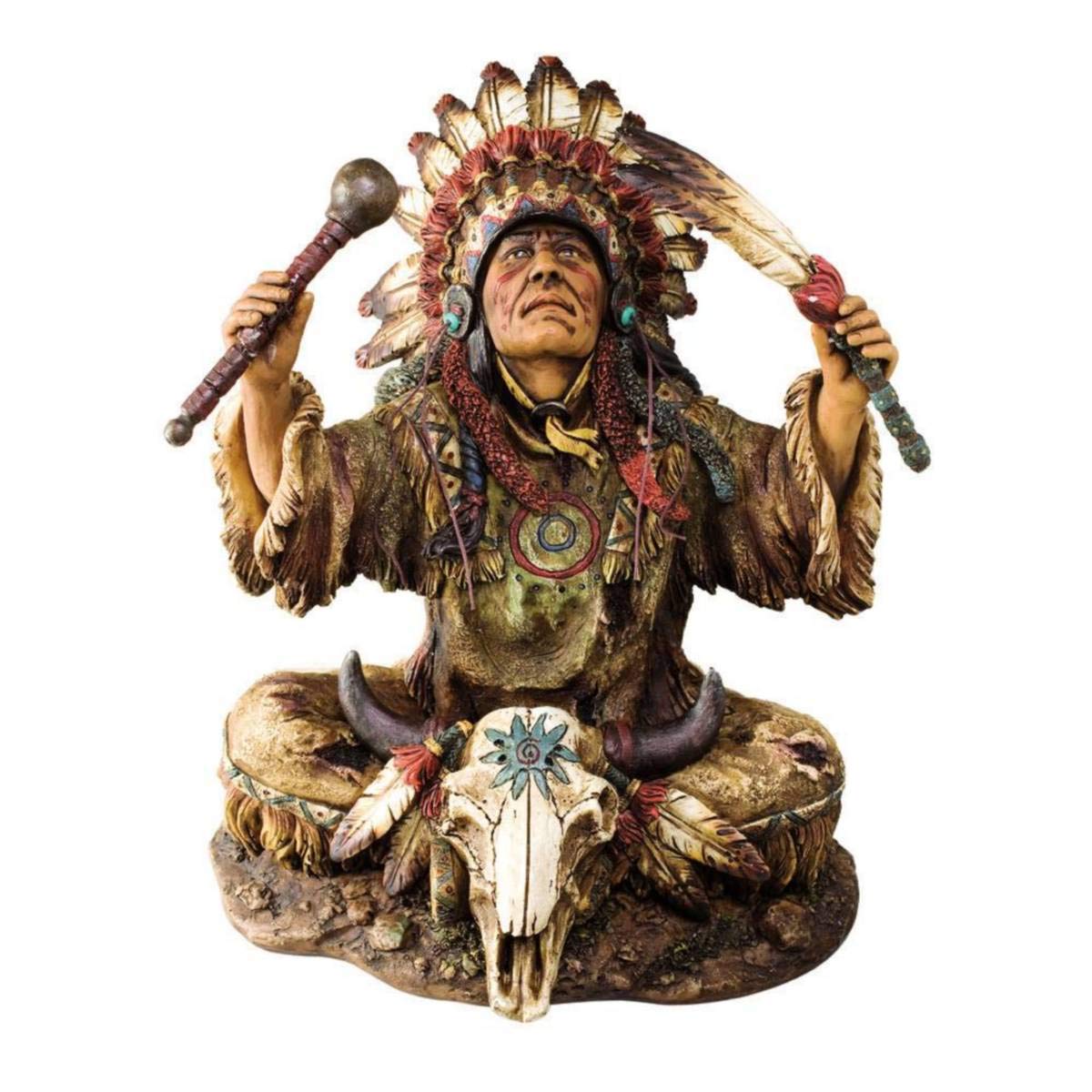 Indianer als Traumdeuter sitzend