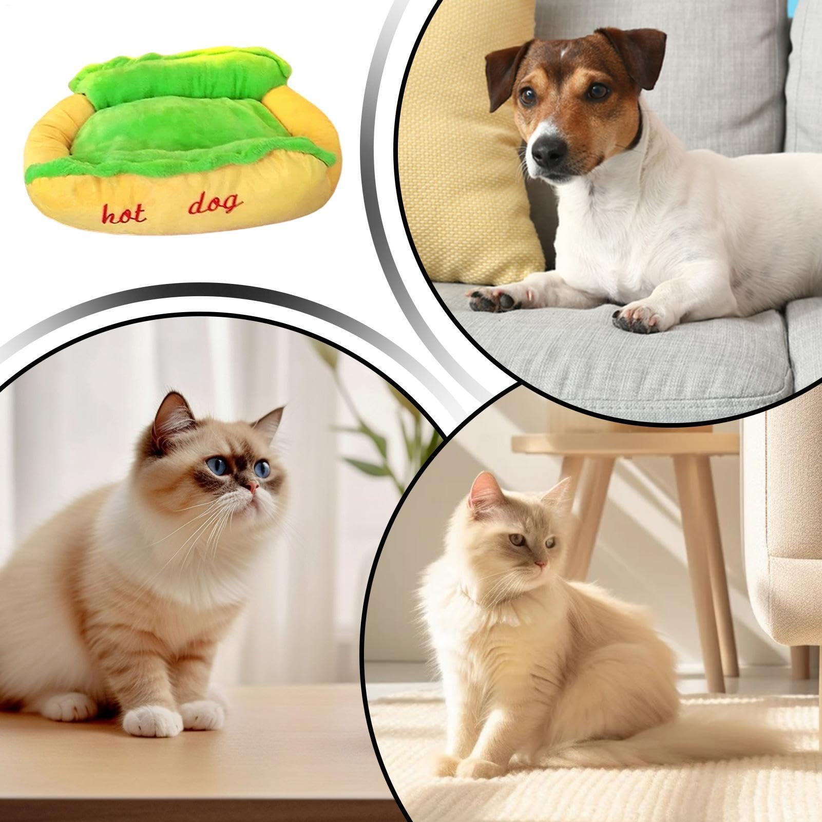 Morbido Cane Gatti Morbido Antiscivolo A Forma Di Cibo | Cuccia Morbida, Fibra Fine, Rimovibile, Lavabile Per Cuccioli, Gatti E Ambienti Interni: Soggiorno, Camera, Gabbia,