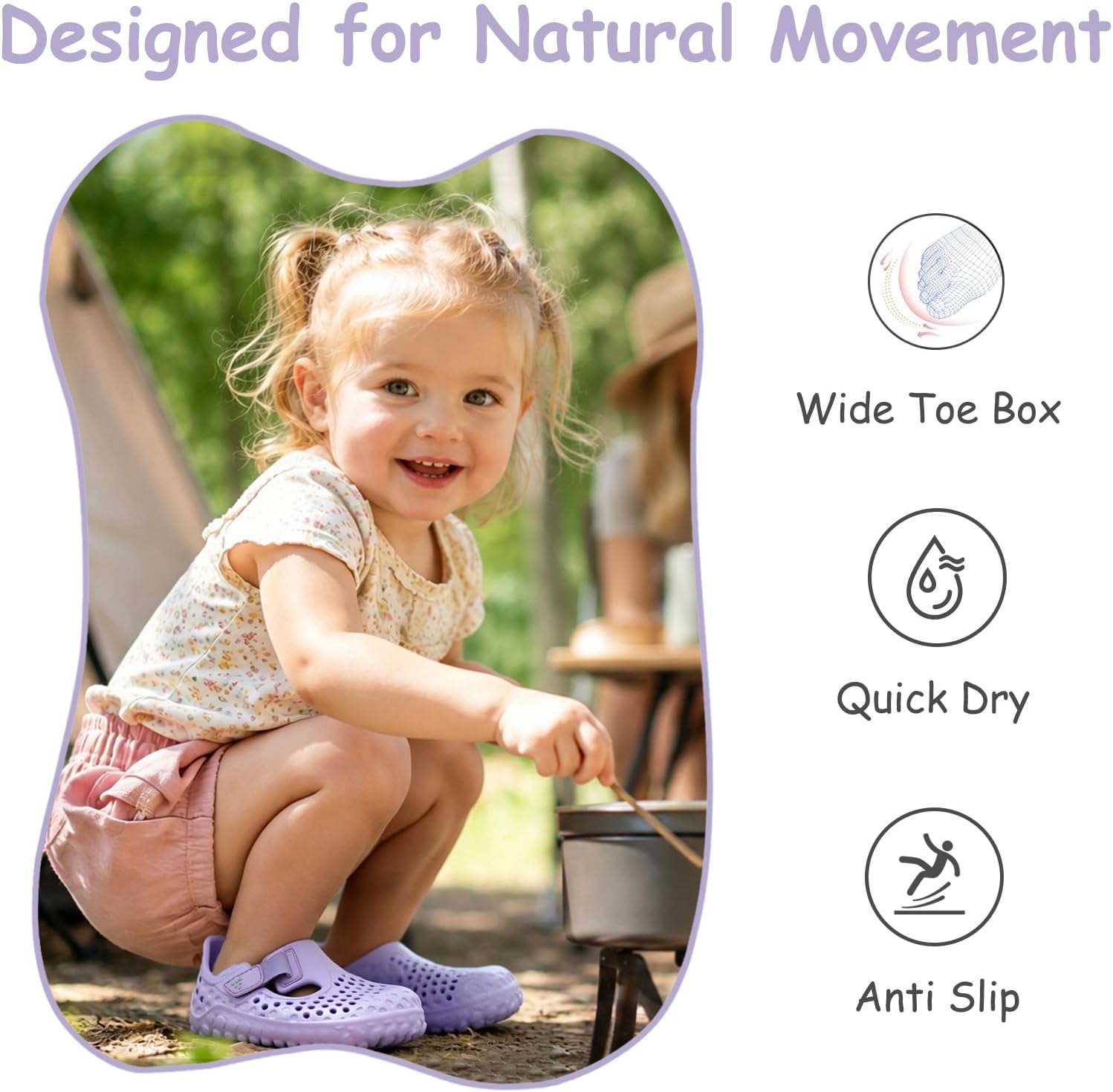 Toddler Barefoot Water Shoes – Boys Girls Quick-Dry Breathable Sandals with Wide Toe Box Lightweight Anti-Slip Pool Beach Shoes