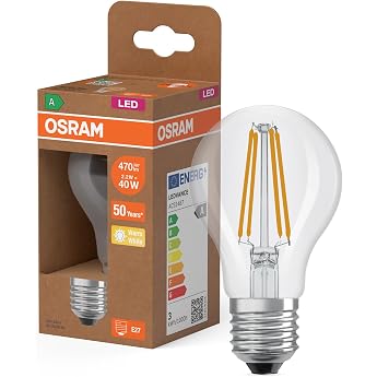 Osram LED Classic A 40 Filament Energy Efficiency Class A
