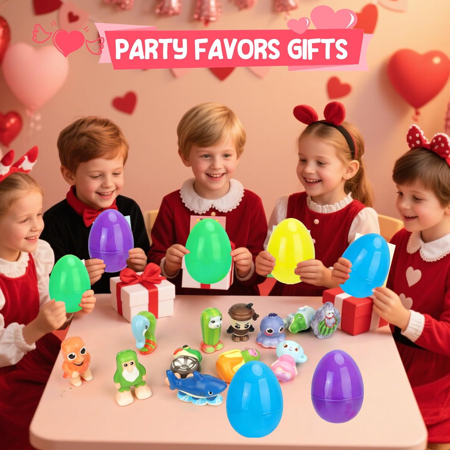 24PCS Easter Egg Fillers Squishy Toys for Classroom, Easter Basket Stuffers for Kids, Classroom Party Favors for Boys and Girls, Funny Stress Relief Toys