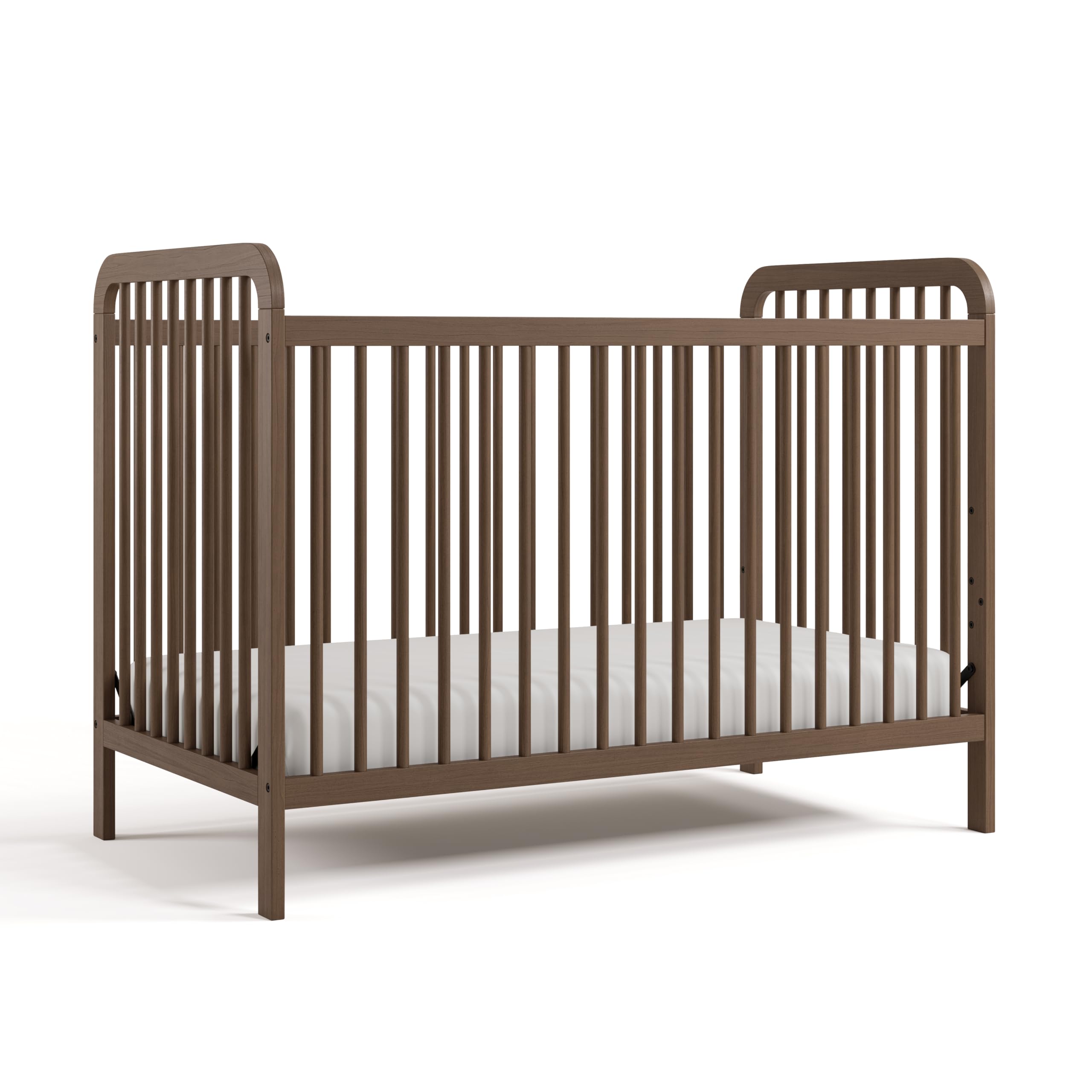 storkcraft pasadena convertible crib (hazelnut) – greenguard gold certified, 100% solid wood, fits standard crib mattress, converts to toddler bed and daybed, 4 adjustable mattress heights