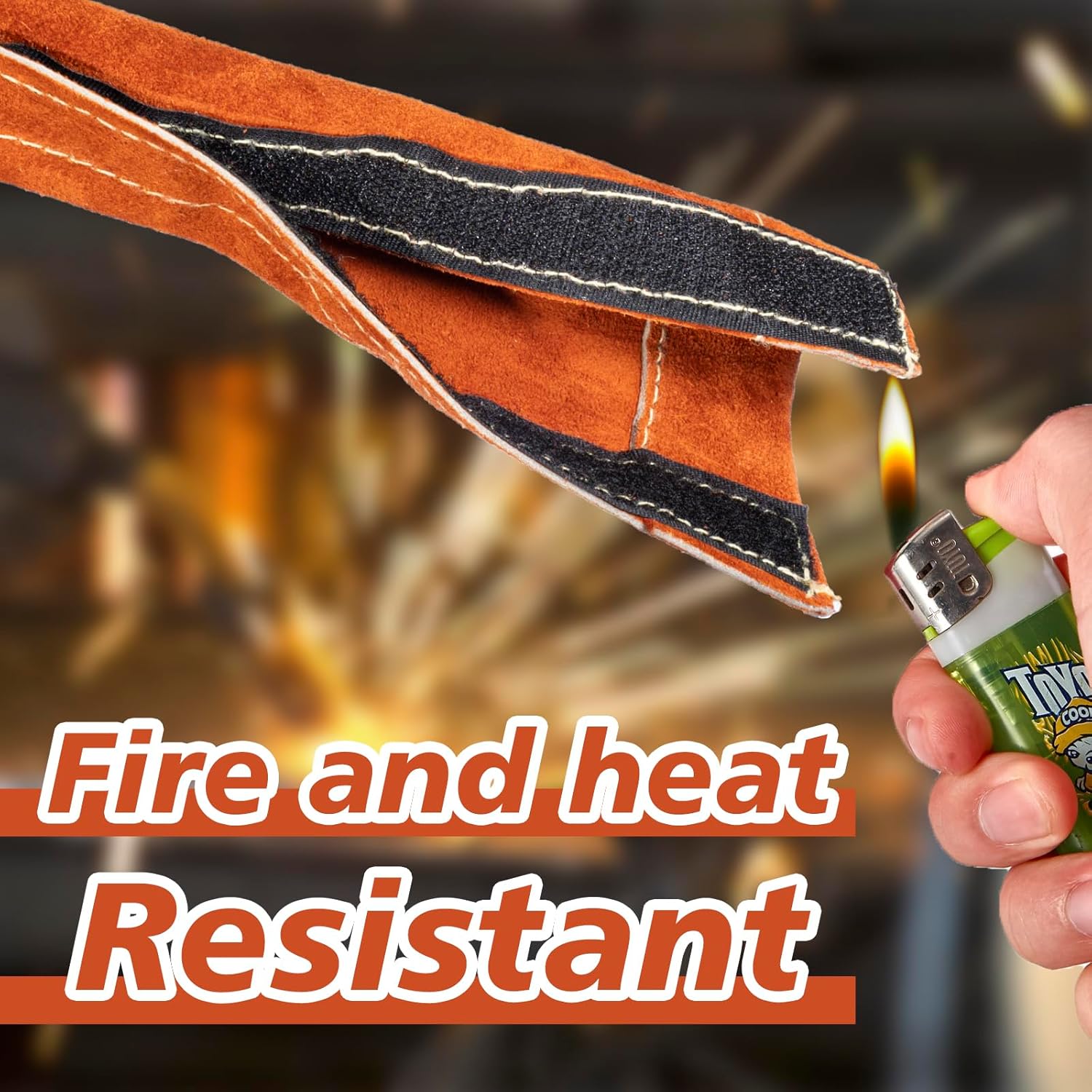 QeeLink TIG Welding Torch Cable Cover Flame Resistant Leather Brown Cover 12 & 25 Feet (25 Feet, 7.6 Meters)