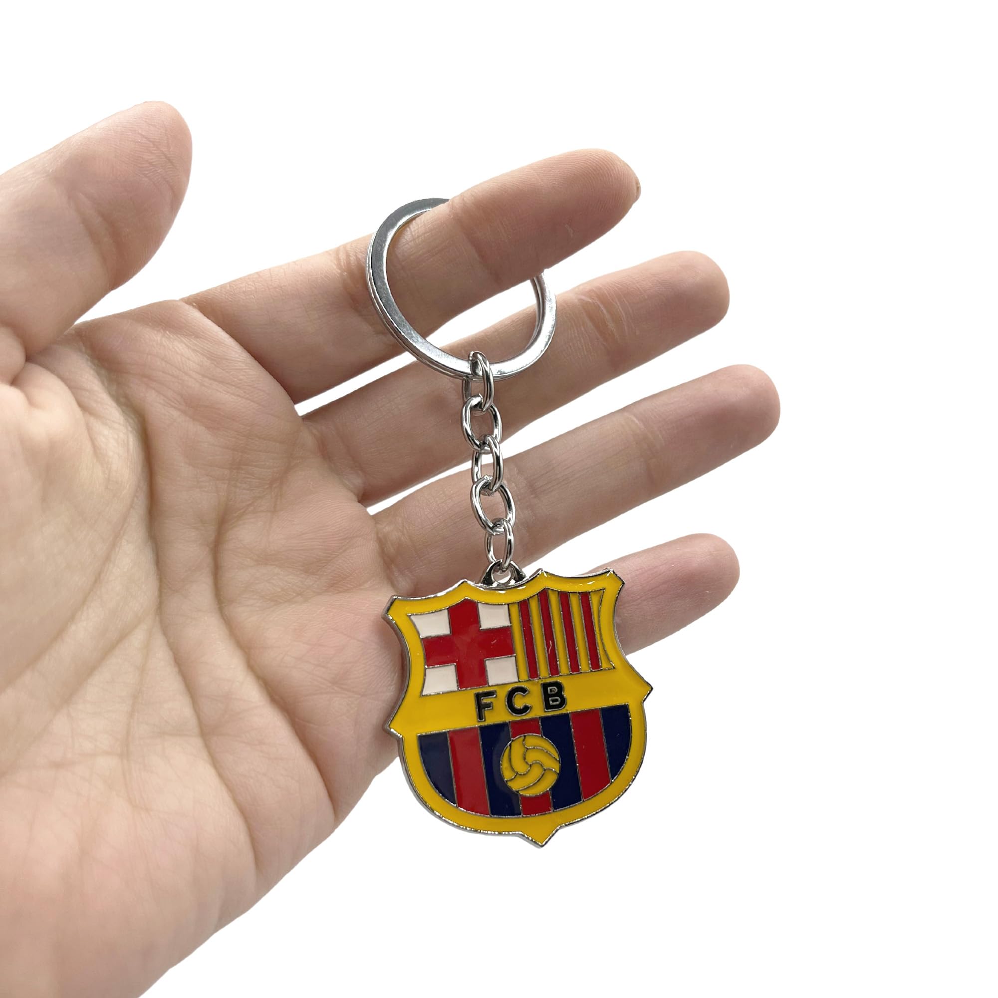 Llavero metálico Barsa Barça, diseño multicolor con emblema, llavero de metal edición aficionado