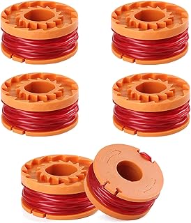 6 Pack WA0010 Replacement Trimmer Spool Line for Worx WG150 WG151 WG154 WG160 WG163 WG175 WG180 String Trimmer Weed Eater