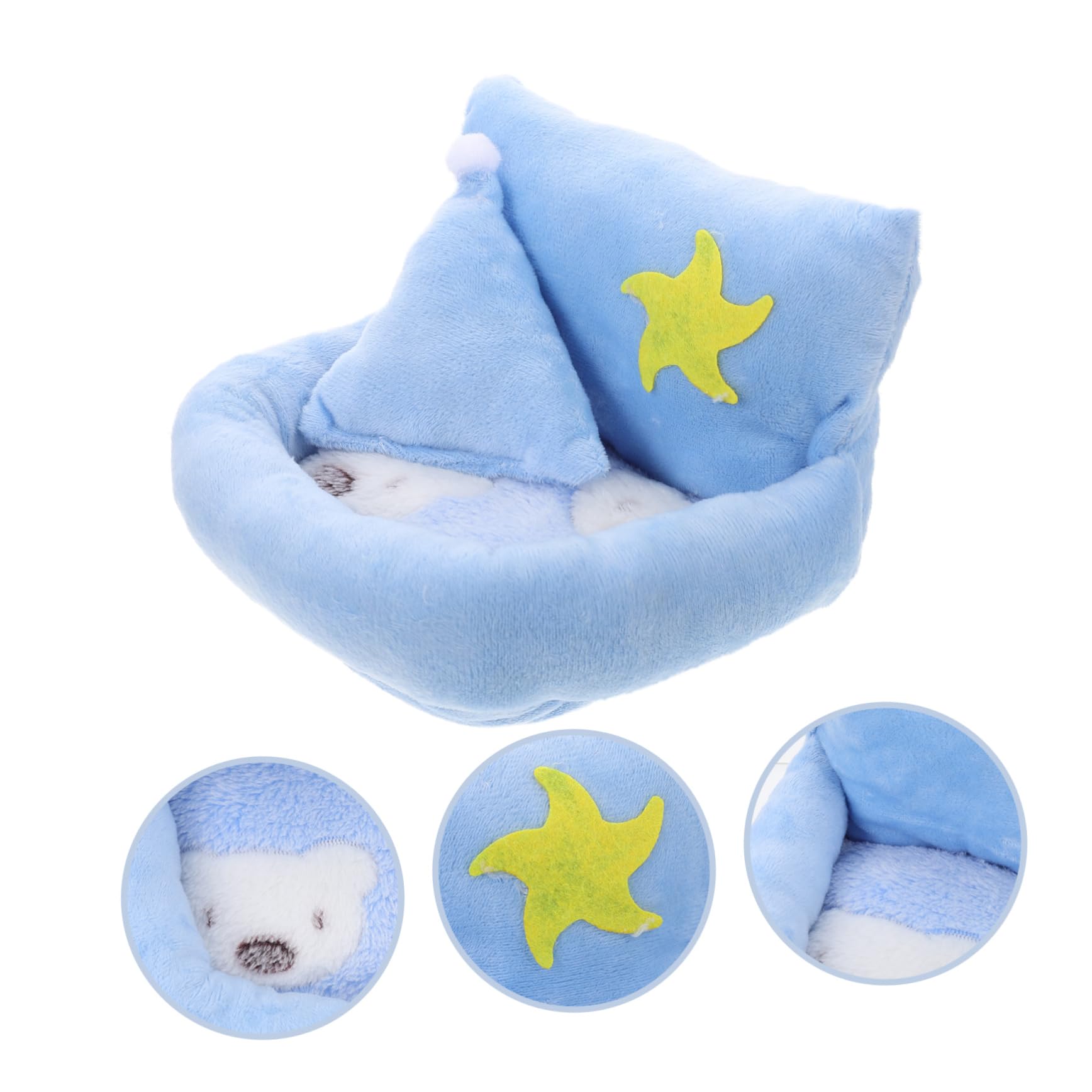 SUPVOX 3piezas Cama De Peluche para Hámster y Roedores para Erizos y Chinchillas para Invierno
