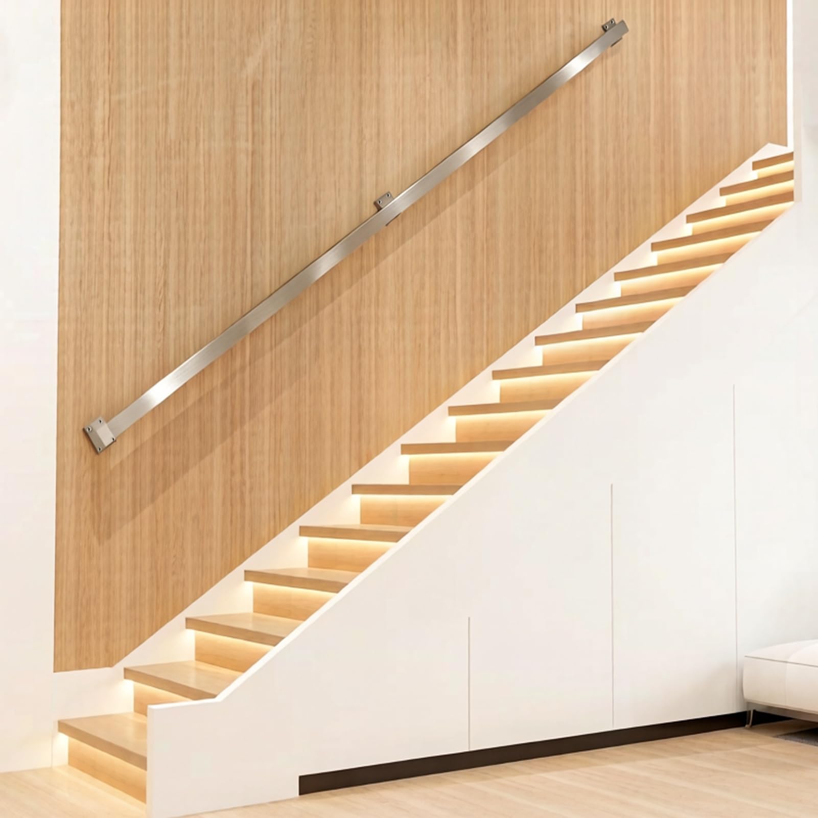 Liyadolaam Women's One Color Outdoor Grab Rail - Stairs Handrail For Walls Stainless Steel Stairway Railing Staircase Banister Rails Indoor And Outdoor For Elderly And Disabled(14Ft/420Cm)