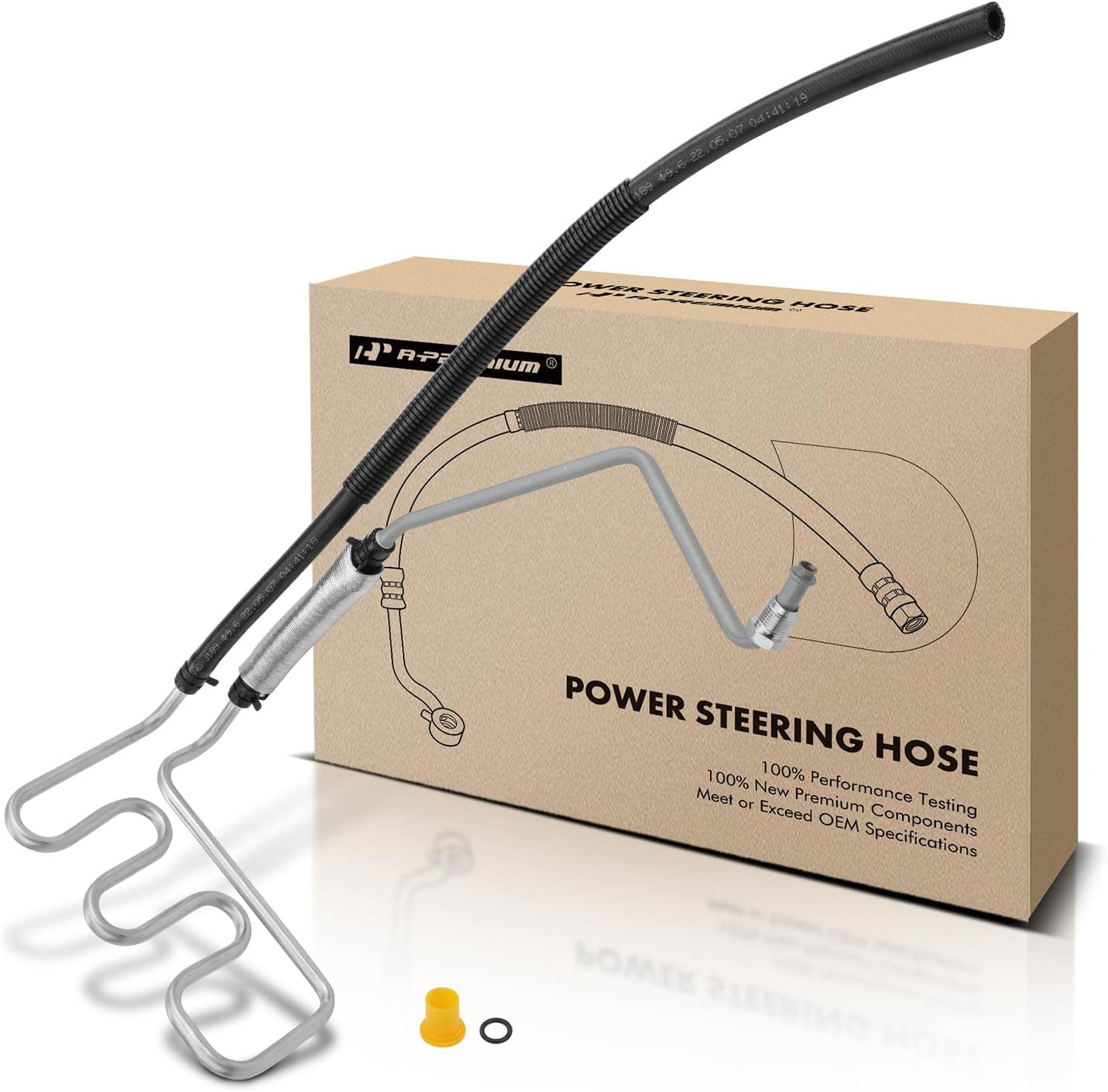A-Premium Power Steering Return Hose Line Assembly Compatible with Buick Regal 1994-1996 & Chevrolet Lumina 1995-2001, Monte Carlo 1995-1999 & Oldsmobile Cutlass 1995-1996 & Pontiac, 3.1L, From Gear