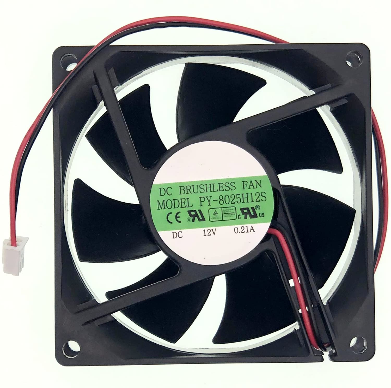 Amazon.co.jp: POWERYEAR PY-8025H12S DC 12V 80mm ファン 0.21A 80×80