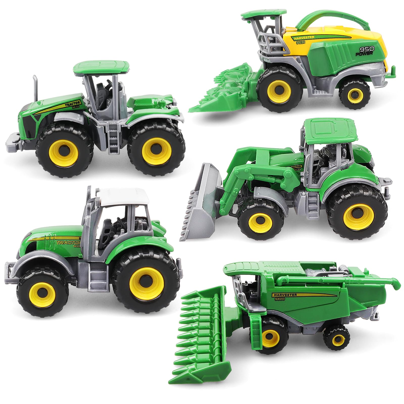 Victob Pack Farm Tractor Toy Set for Kids 3-9 Years Old, Die-Cast Truck  Tractors, Farm Equipment Toys for Toddlers Boys Girls, Great Gift Cake