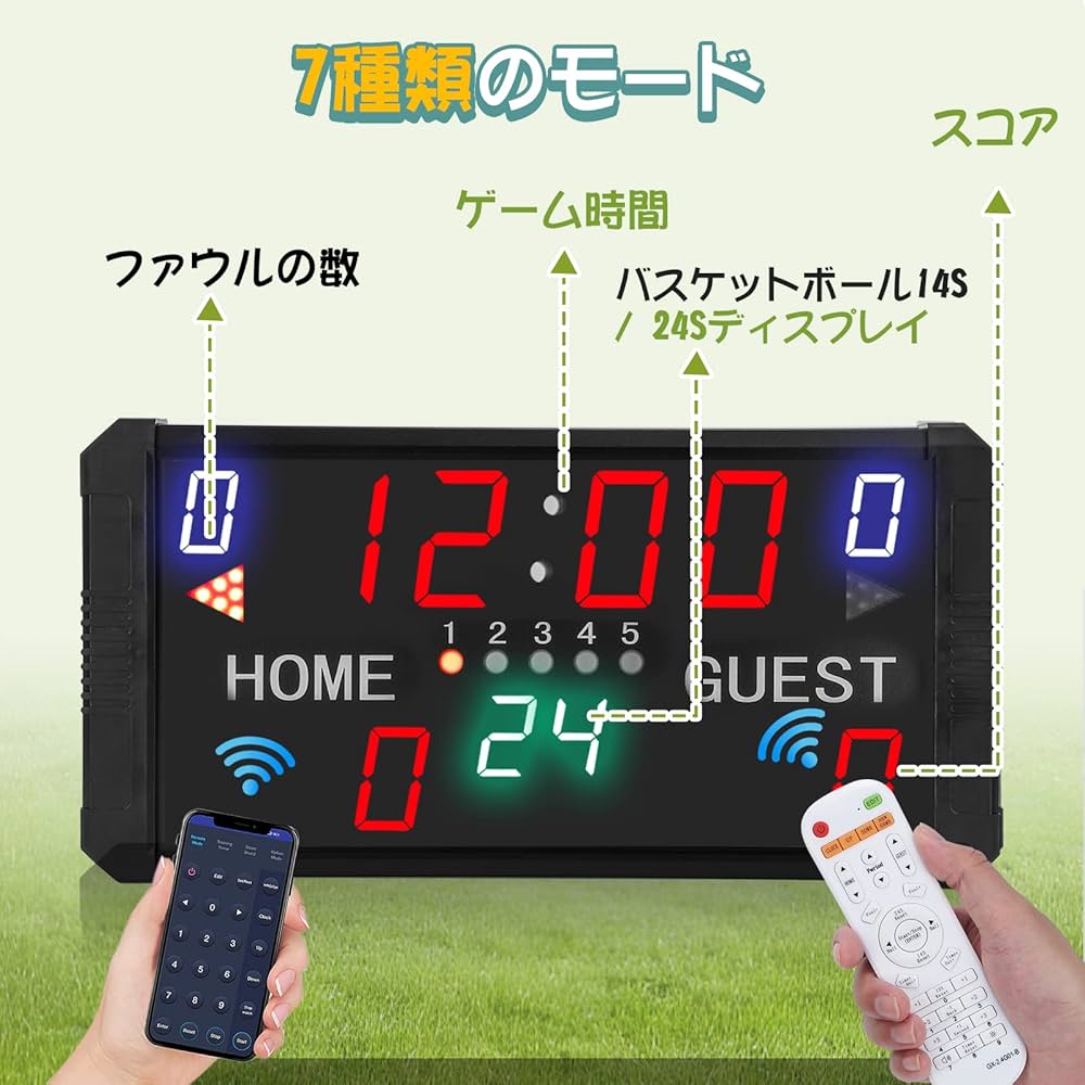LED 14桁　スコアボード スポーツタイマー デジタル式 IP65防水 Amazon | Spolehli LED 14桁スコアボード スポーツタイマー