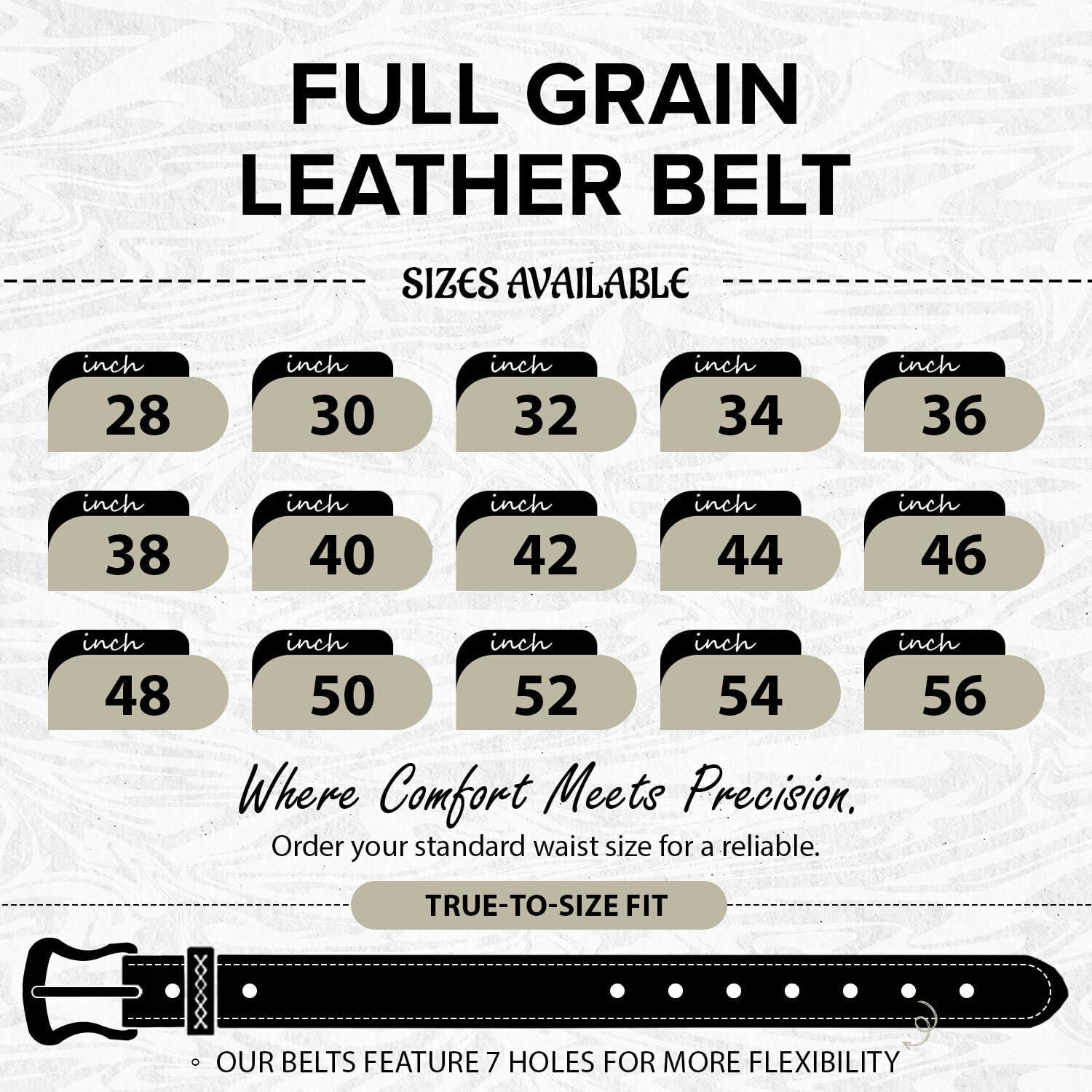 USA Made Full Grain 1.5'' Brown, Leather Belt, Custom Pattern & Buckle, Sewn & Raw Edge