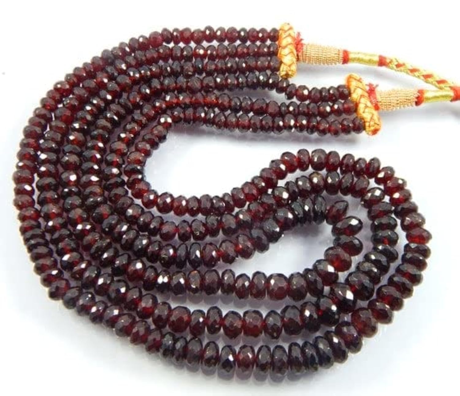 Perles de grenat facettées haut de gamme pour création de bijoux de luxe de janvier
