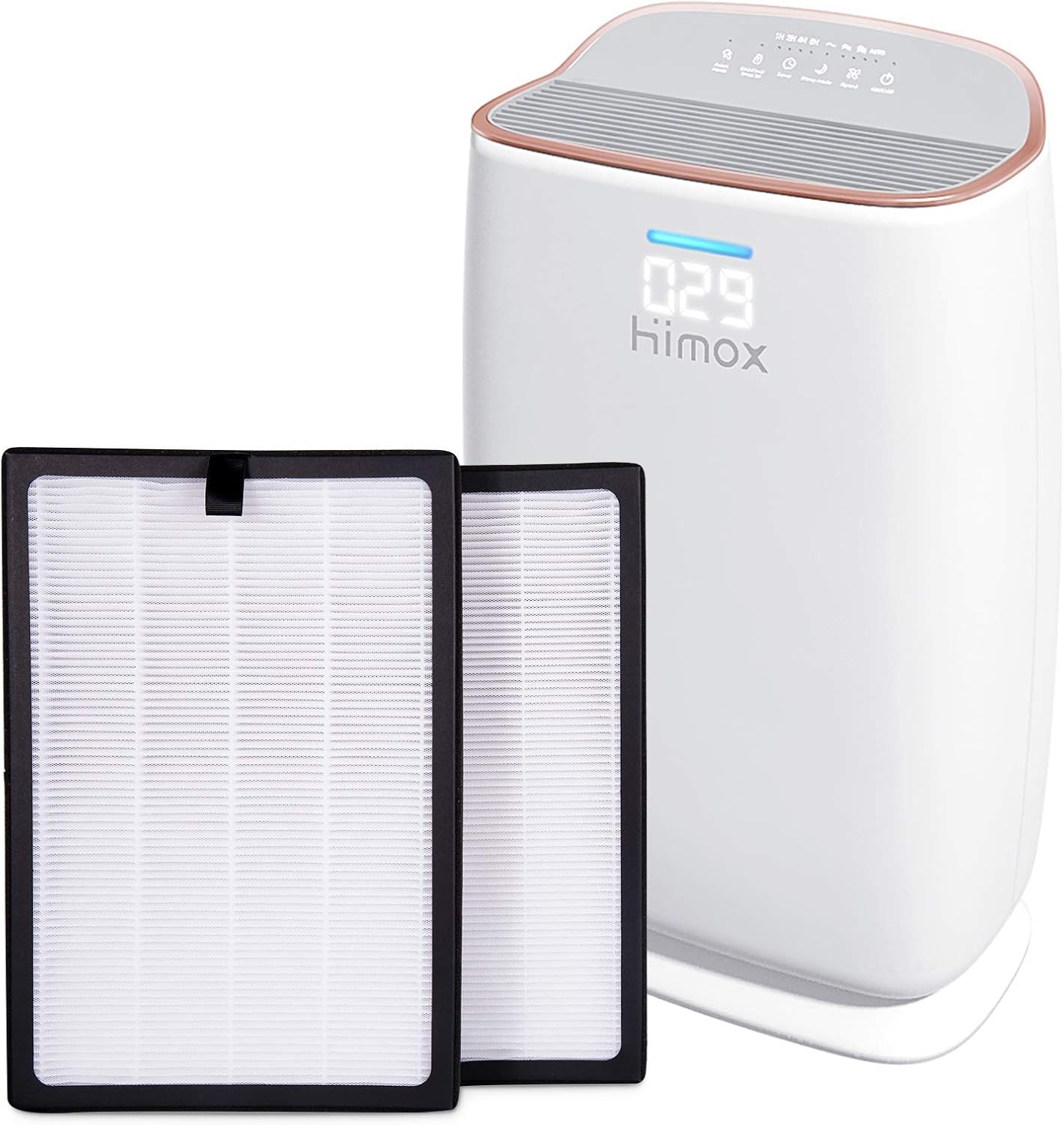 HIMOX Smart Air Purifier for Home w/Filter HEPA 2Pcs, Large