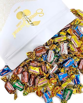 SweetGourmet Cremino Assorted Toffees, Arcor Soft Chewy Foil Wrapped Candy, 3-Pound Bag, Chocolate, Mint, Vanilla, Butter-Cream, and Coffee