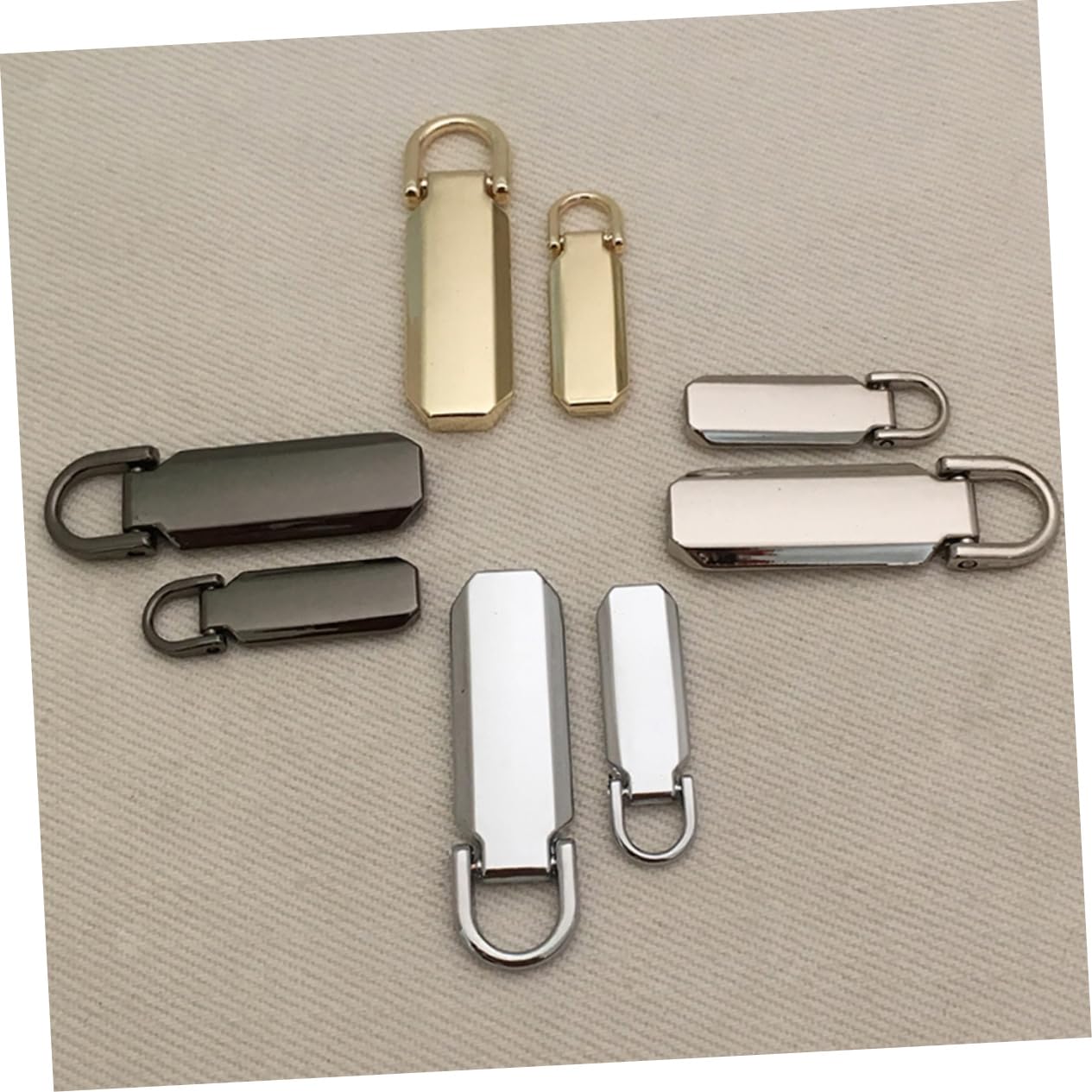 HOODANCOS Locking Zipper Pulls 12 Pcs Replacement Slider for 3/5 Zipper Repair Pull Tab for Travel Bags Jackets