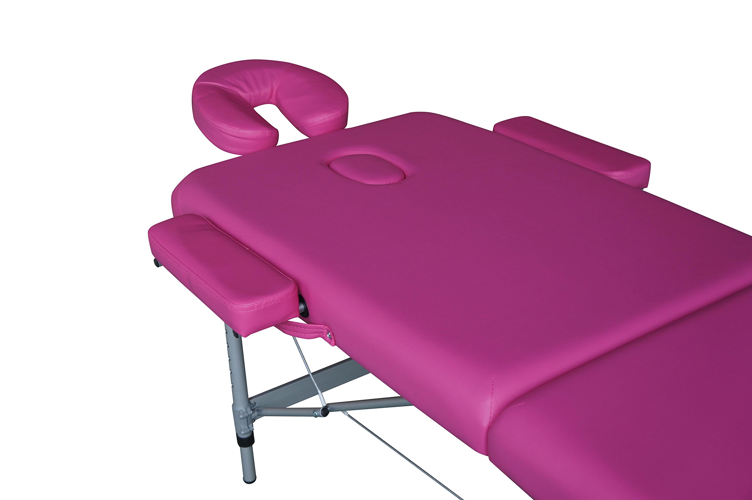 Polironeshop Titano Camilla portátil Ligera Aluminio para Masaje estética NO Respaldo (Rosa) — view 4