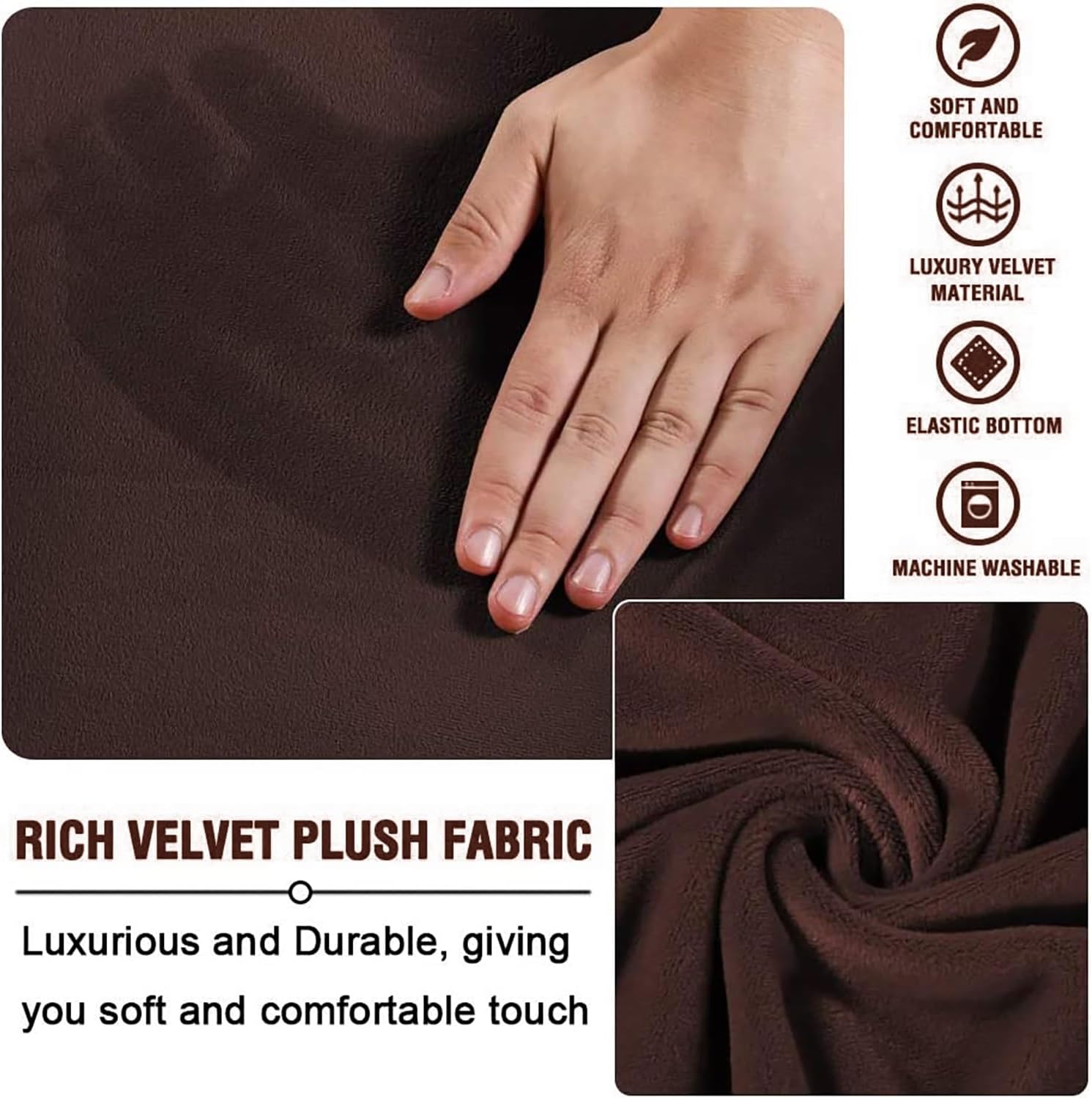 Ottoman Slipcover Round Velvet Ottoman Cover Thick Foot Stool Washable Storage Ottoman Cover Protector Footstool Cover with Elastic Bottom (Color: #12, Size: 55x55cm/21.6x21.6in)