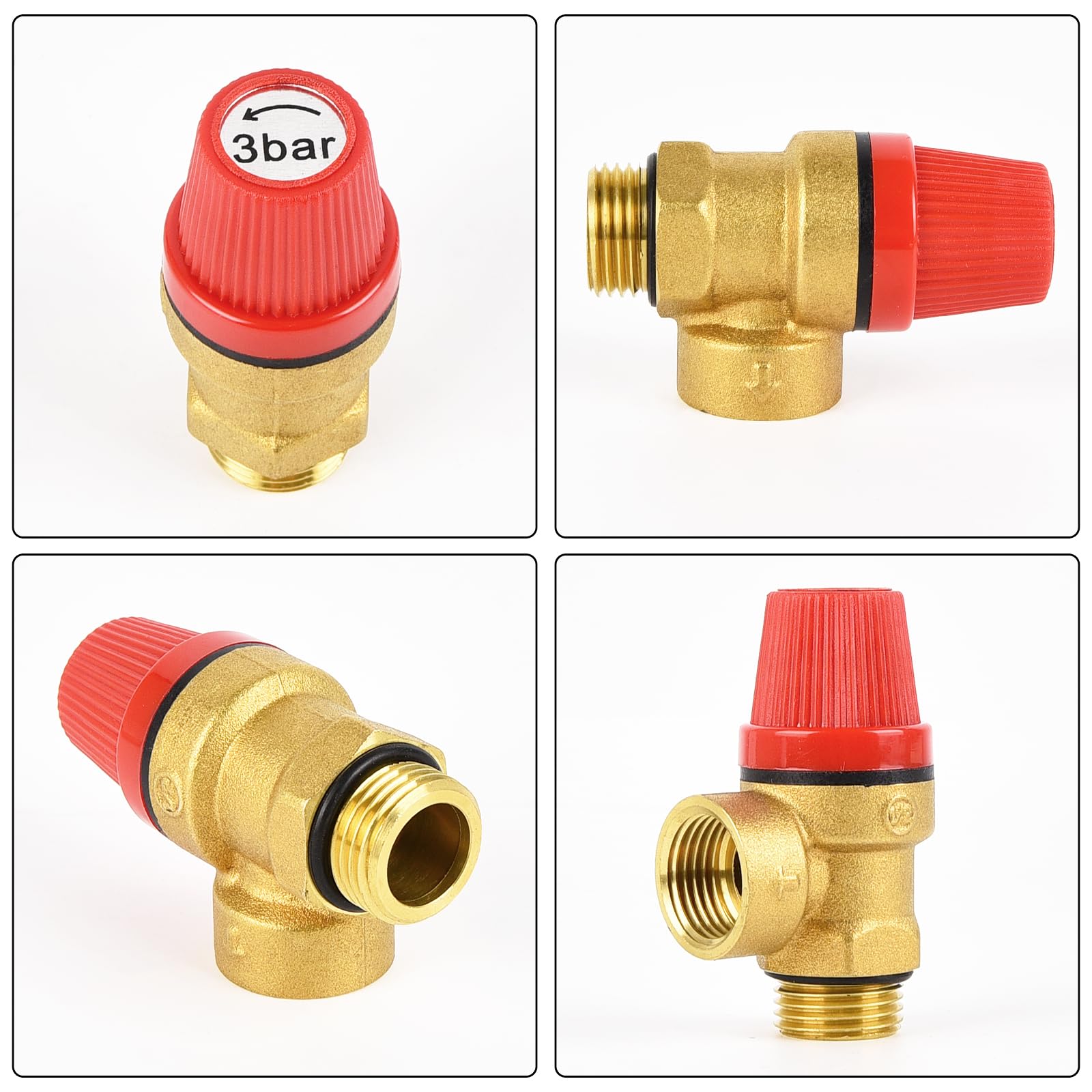 Valvola di sicurezza in ottone RSV di tipo a molla aperta 1.35Mpa 1/8
