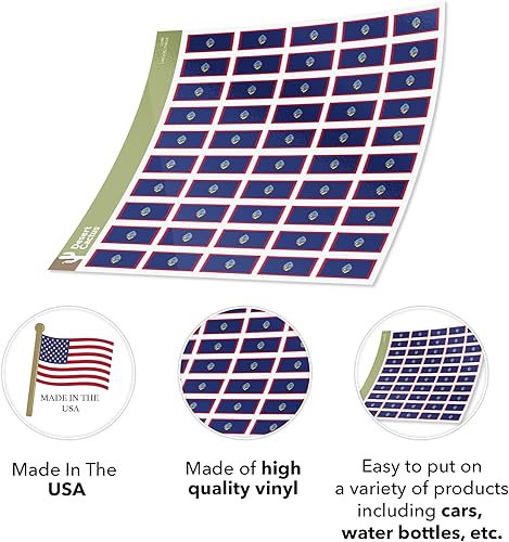 Miniatura 3 de Desert Cactus Adhesivo de bandera de Guam Country Decal de 1 pulgada Rectángulo Hojas 50 piezas en total Logo Niños Scrapbook Car Vinyl Window