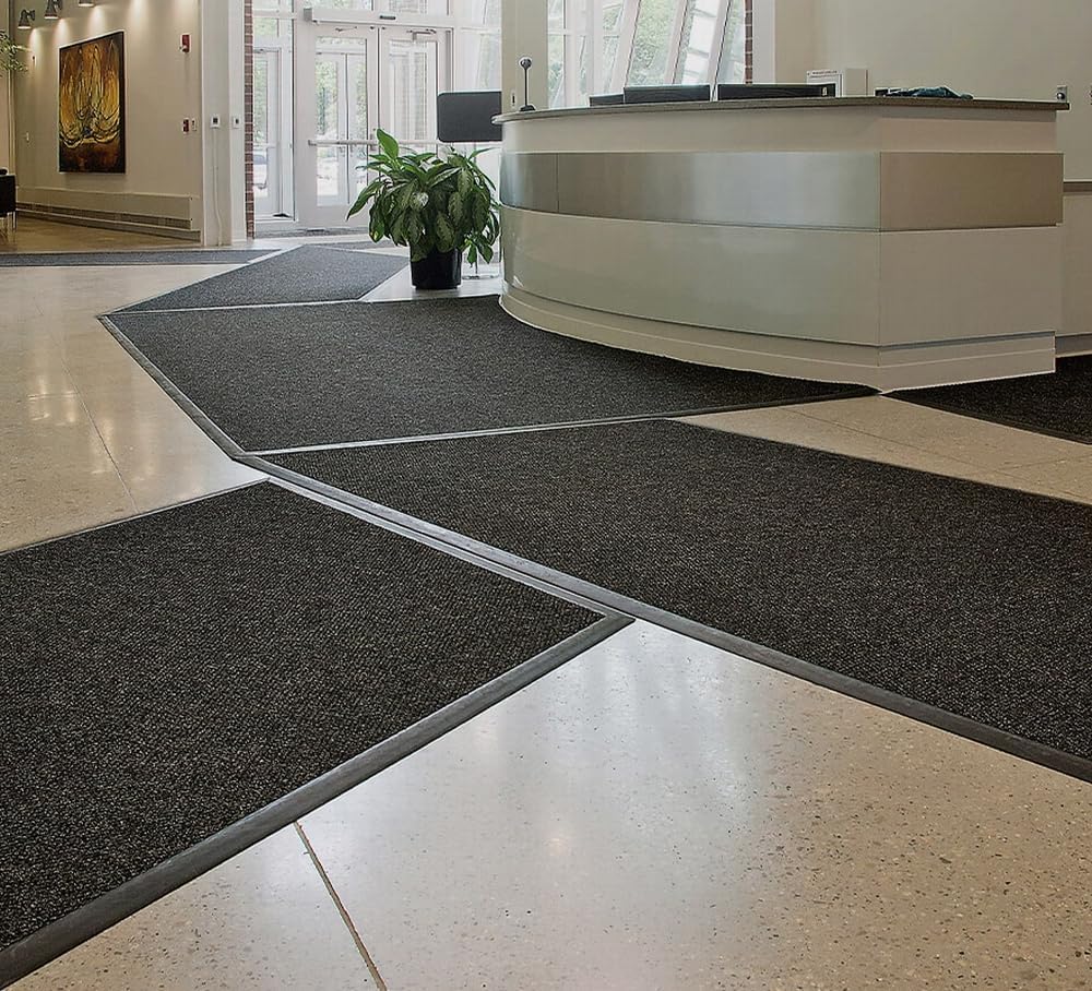 American Floor Mats Super Berber High Traffic Blackout 4' x 6' Ultra-Grip Backing Entrance Mat