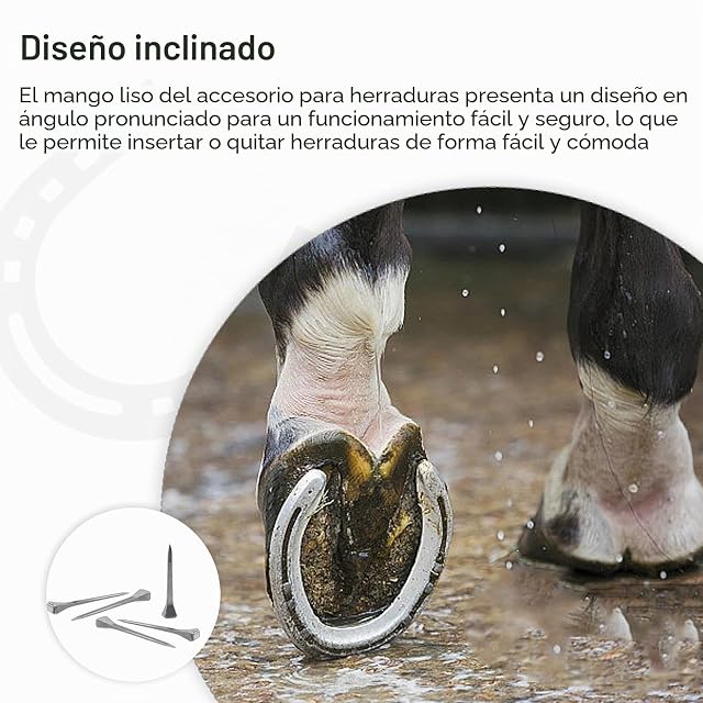 Foto 4 de 7 de HJIAMA 40 Piezas Clavo de Herradura, 54 mm Clavos de Acero de Caballo, Acero Carbono, no Fácil Oxidar