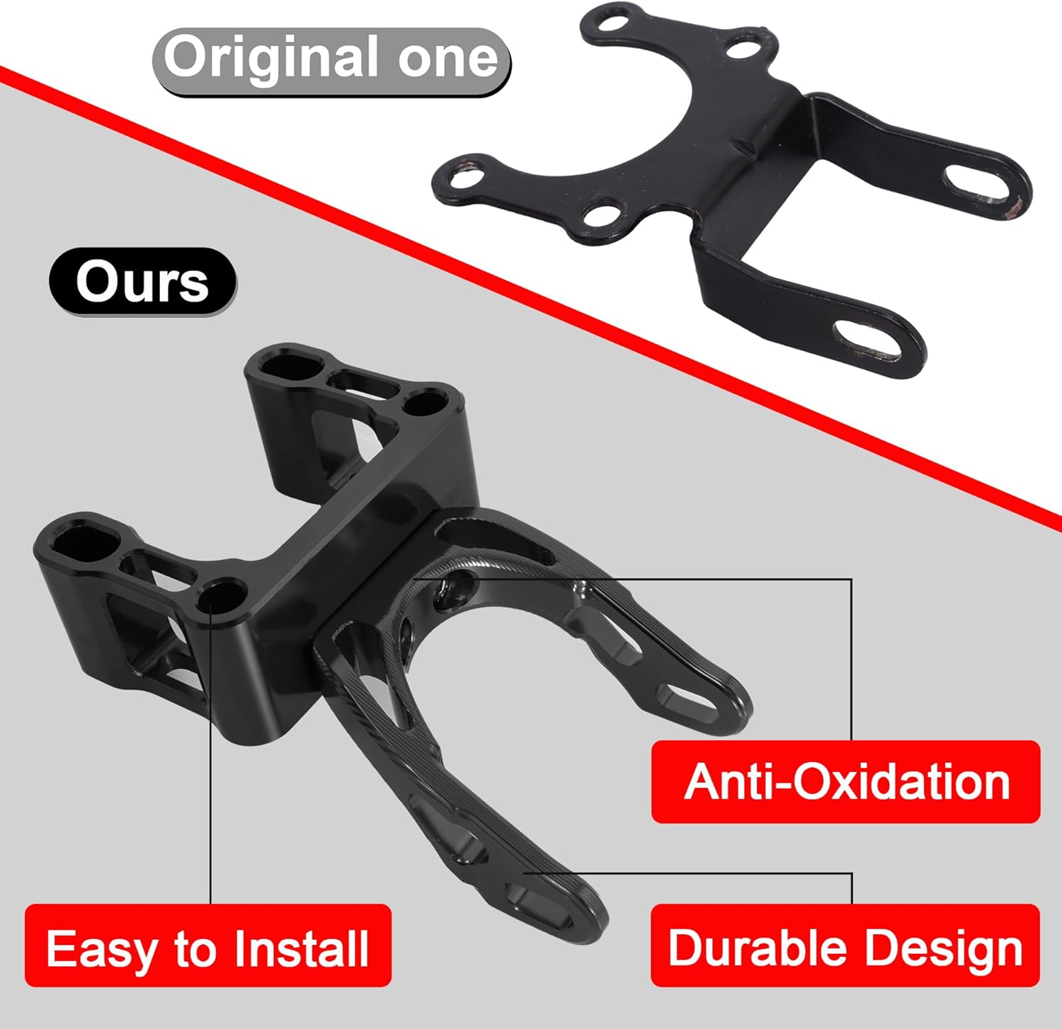 Upgrades Surron Headlight Mount Bracket with 25MM Motorcycle Handlebar Riser Set for Sur Ron LBX Segway X160 / X260 (Black, 25MM)