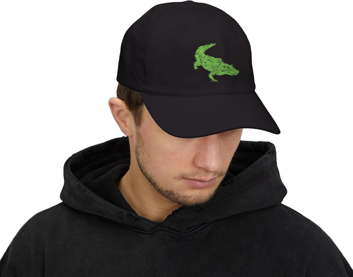 DONWILLISJRART Alligator Embroidered Cap, Classic Baseball Hat, Dad Hat, Animal Lover Gift