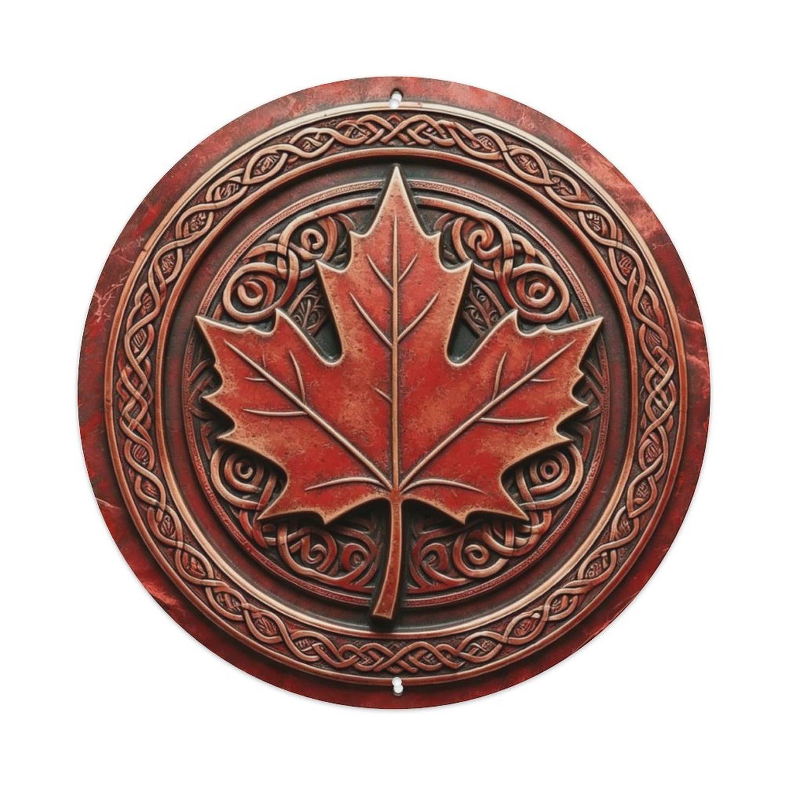 Canadian Maple Leaf Patriotic Metal Tin Sign Plaque