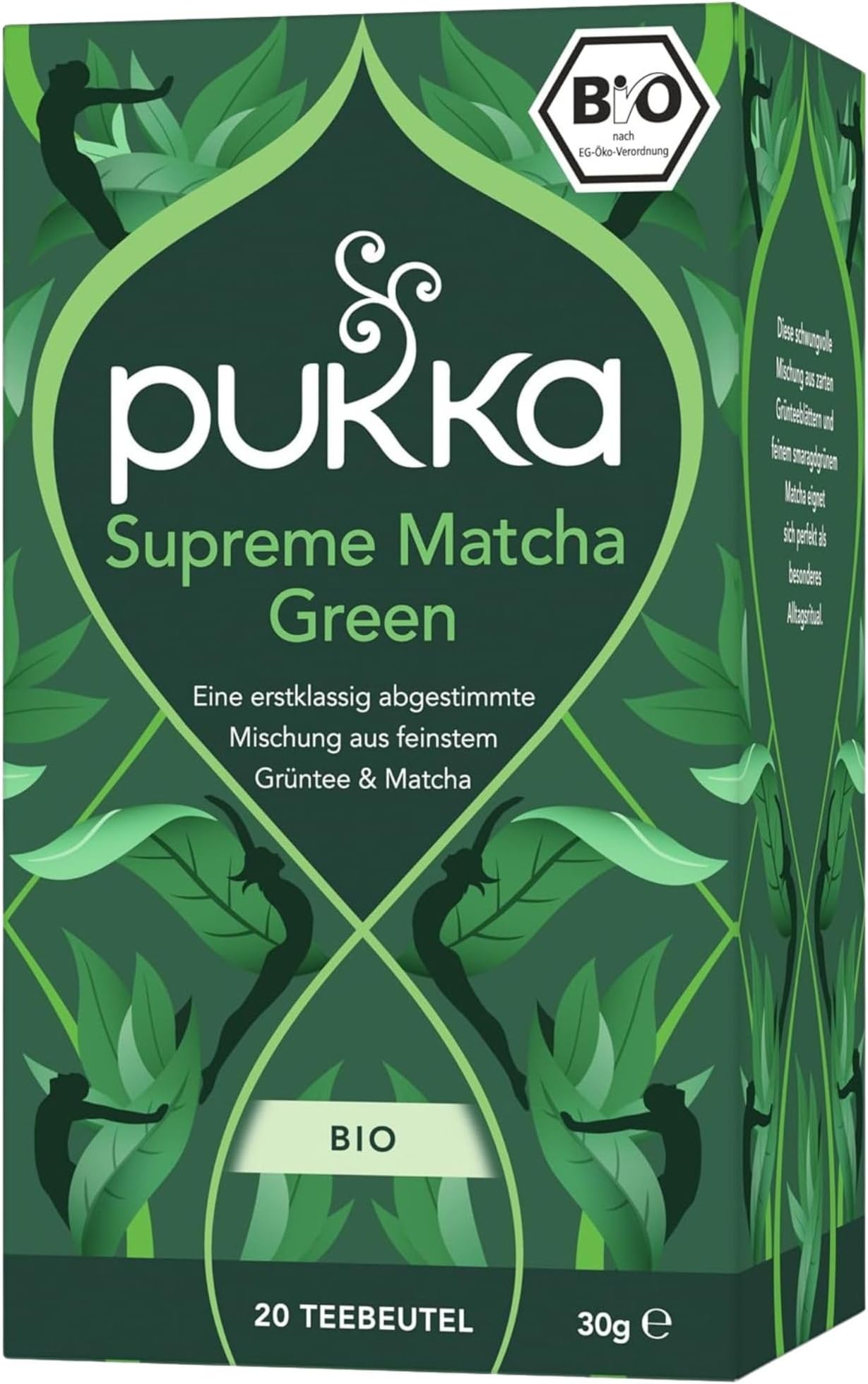 Pukka Herbs | Supreme Matcha Green Organic Herbal Tea | Energizing Infusion Selection | With Matcha Powder | Ideal For Daily Vitality | 20 Teabags