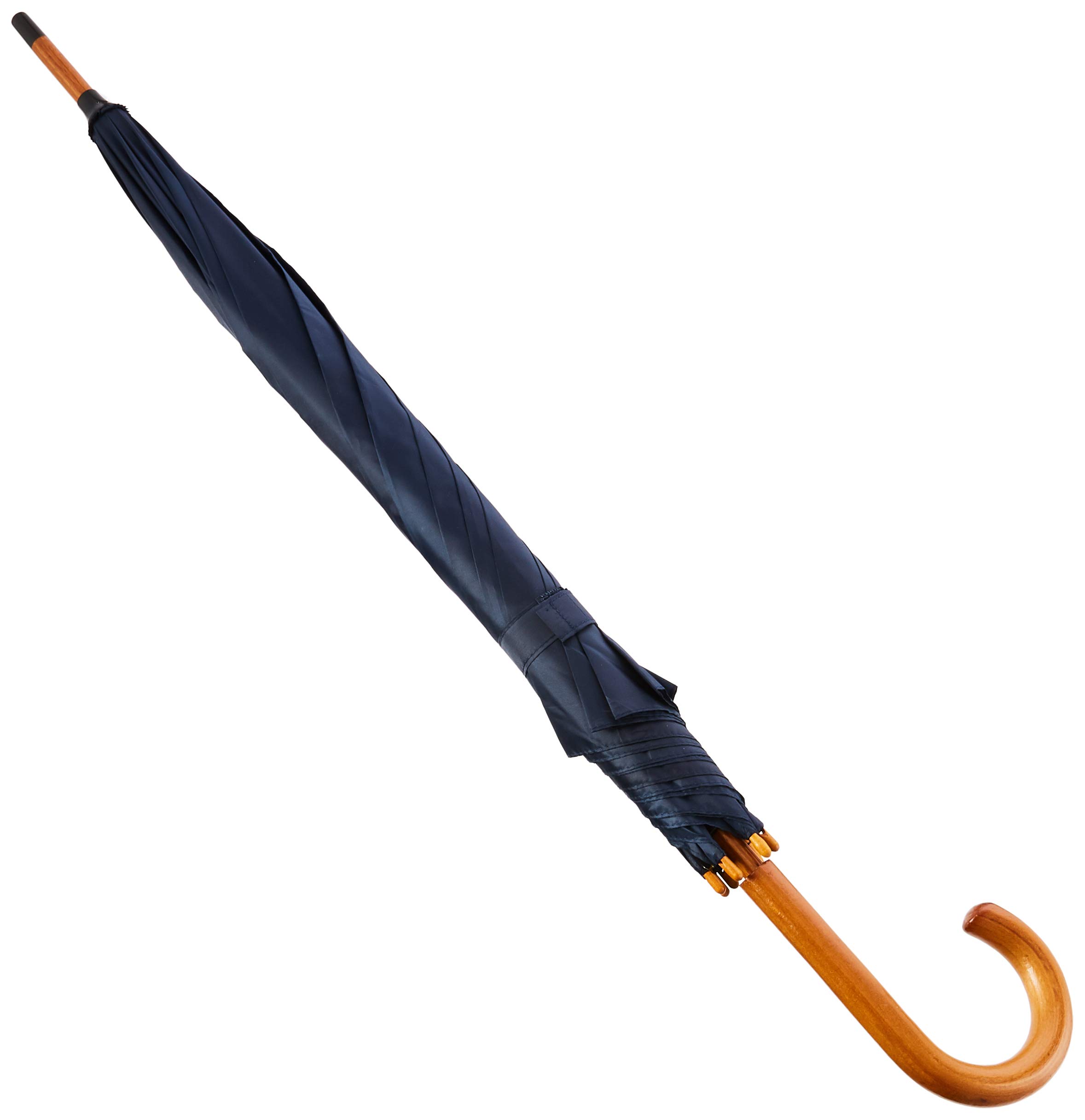 Falconetti Paraguas Largo – Apertura Automática – Resistente al Viento – Mango Curvo de Madera – 8 Varillas Fibra de Vidrio – Para Hombres y Mujeres – Paraguas Grande 102 cm Diámetro