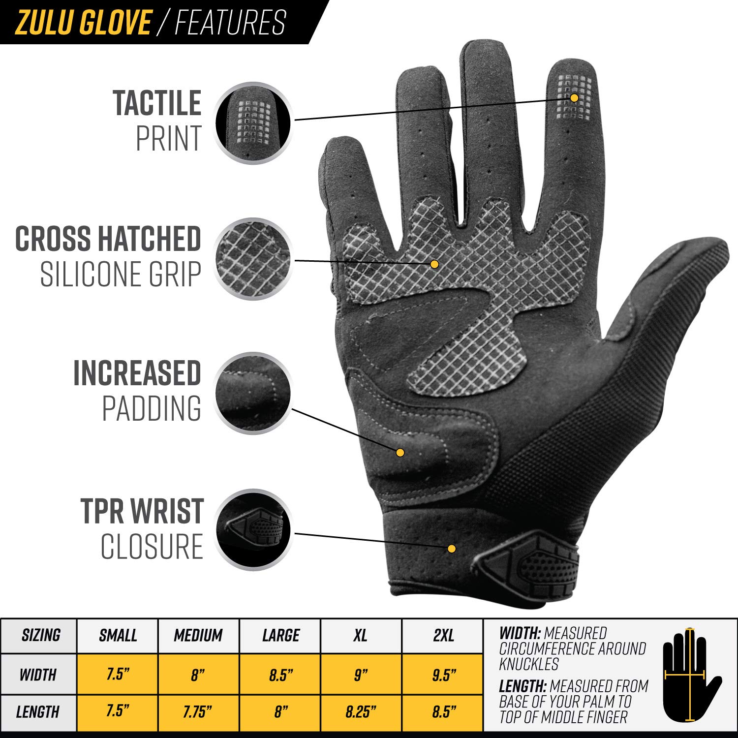 Valken Gants Zulu Tactical Noir Taille L