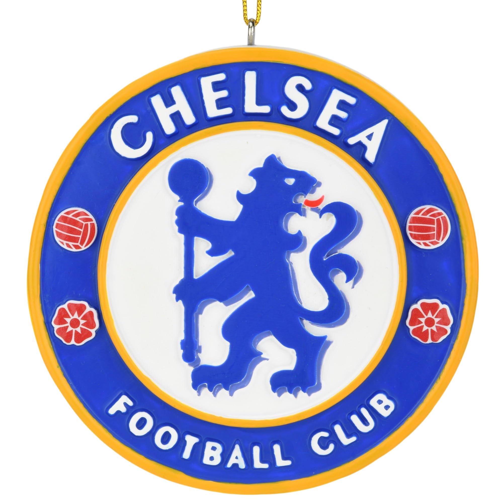 Tree Buddees Multi Color X Chelsea F.c. Official Football Club Bauble Limited Edition Christmas Ornament - Premier League Soccer Team (Chelsea F.c. Crest)