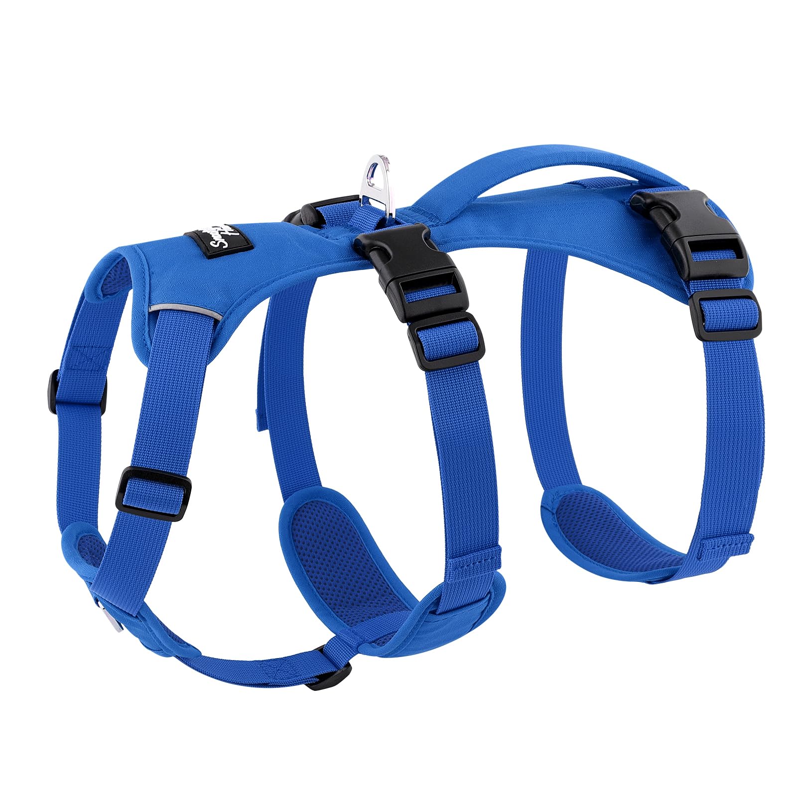 Harnais d'été léger pour lévriers – Harnais respirant et anti-fugue pour lévriers, whippets et lurchers – Pas de traction, ajustement confortable (bleu, taille S)