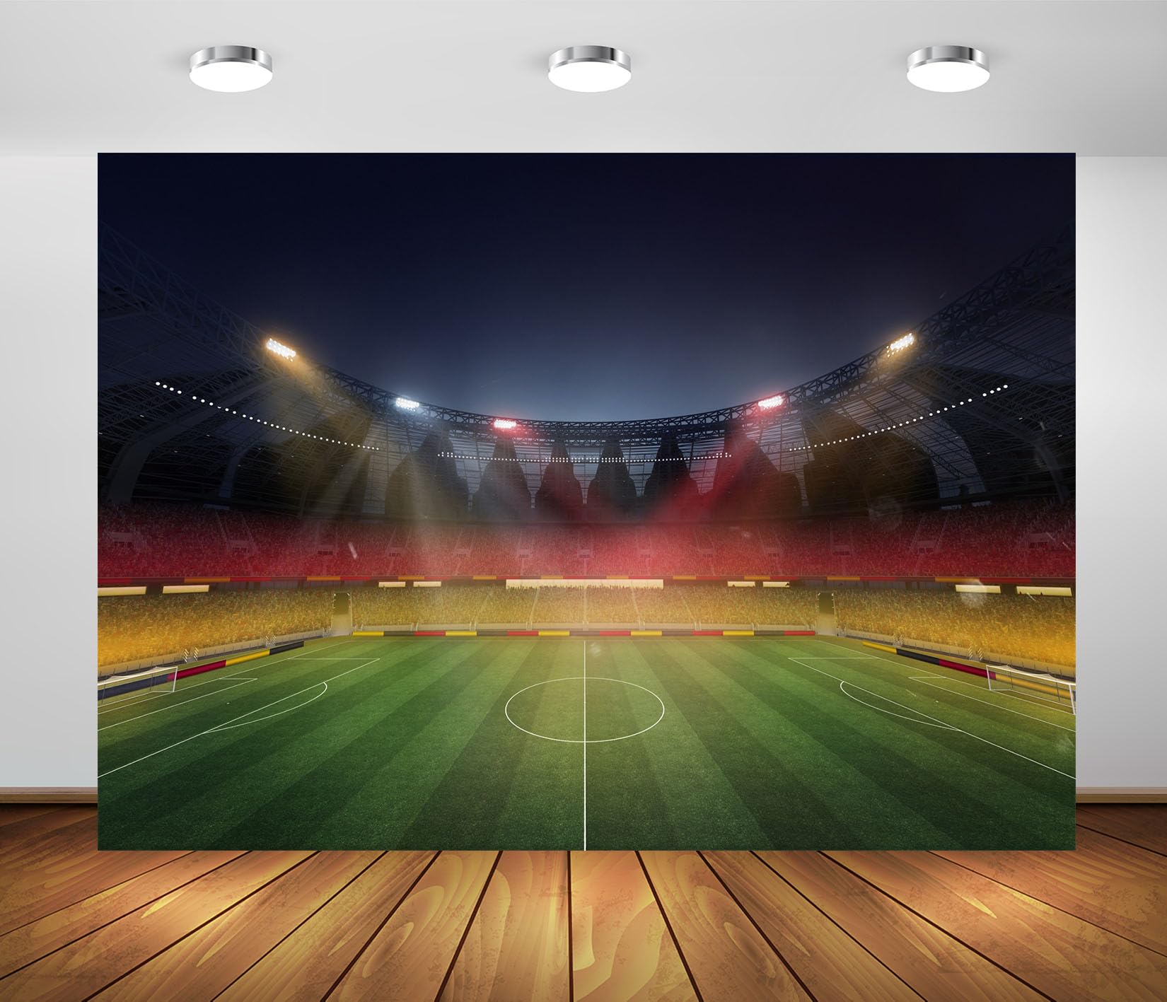 15x8FT Stadio Calcio Notturno Sfondo Fotografico