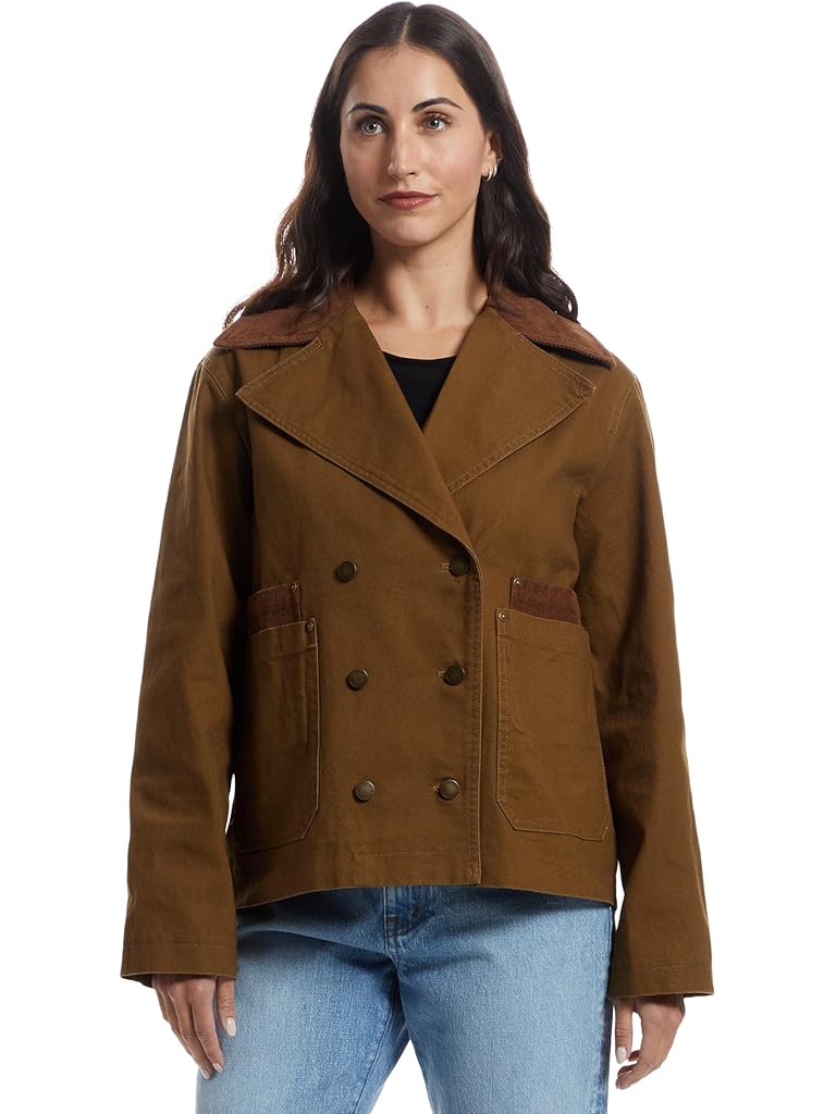Green Avec Les Filles Double Breasted Peacoat