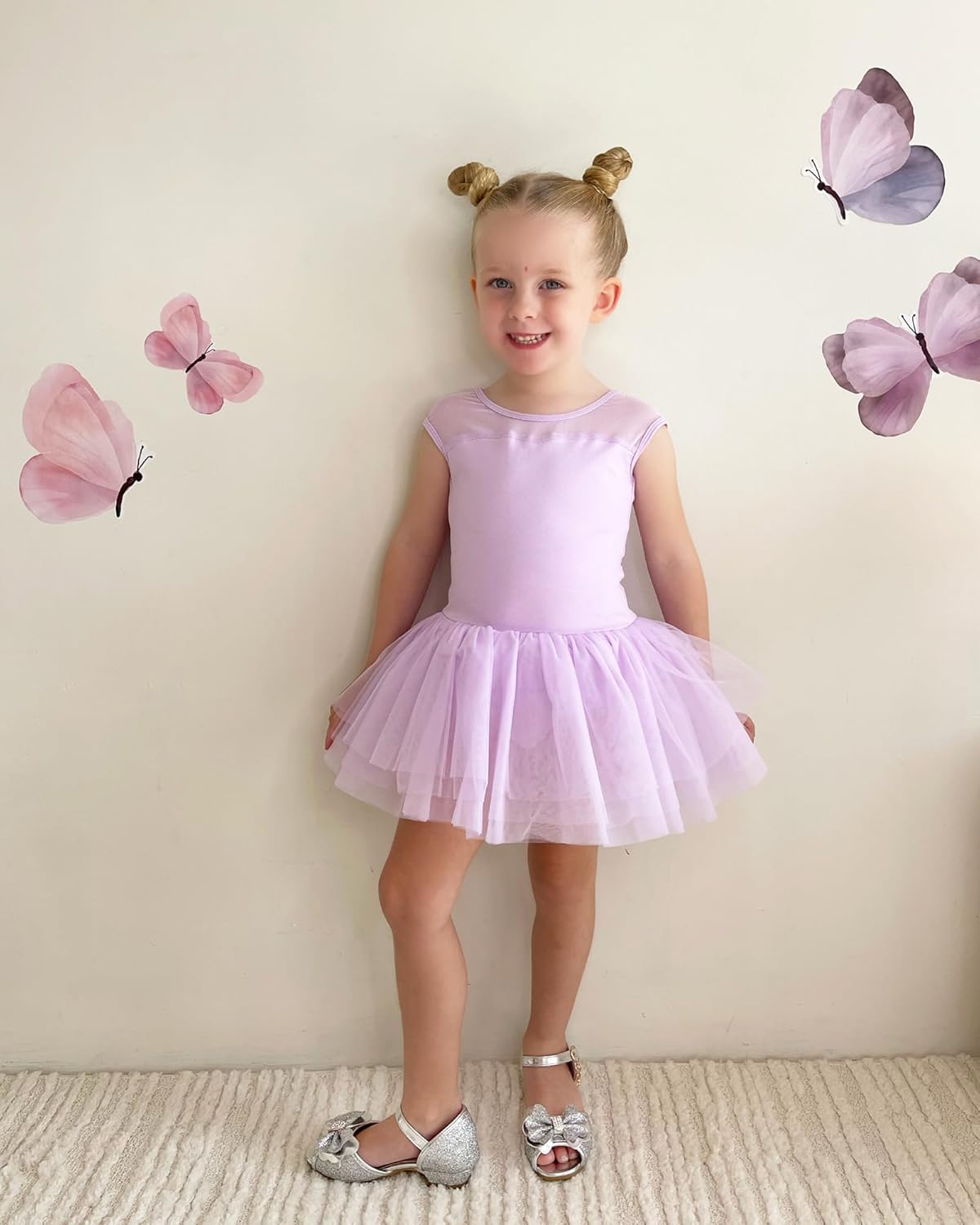 Stelle Ballet Leotards for Girls Toddler Leotard with Tutu Skirt Dance Tutu Dress (Little/Big Kid) - Image 3