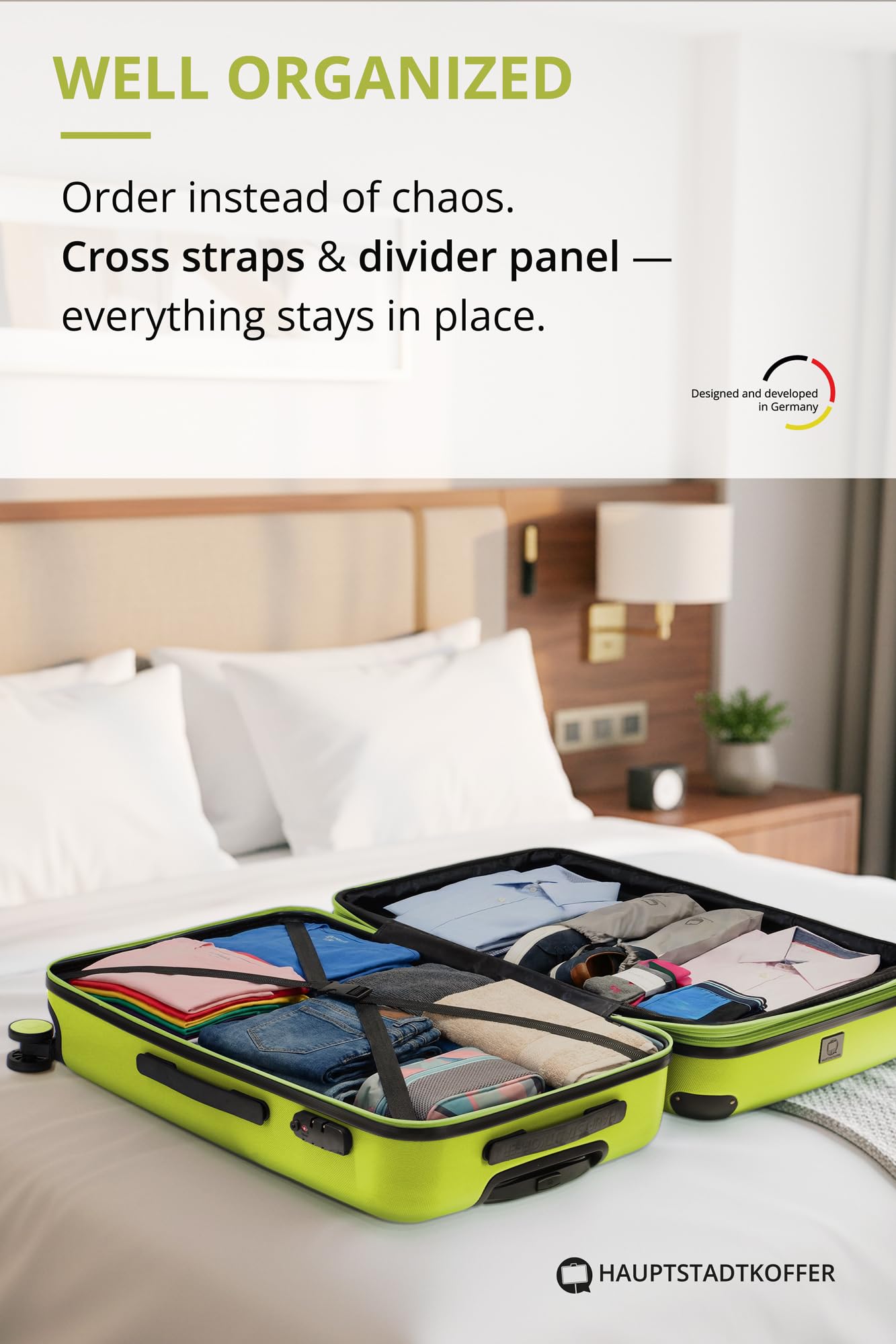 HAUPTSTADTKOFFER - Spree - Maleta rígida, Trolley expandible, Equipaje de Viaje, 4 Ruedas Dobles, TSA, 65 cm, 74 litros, Champán — view 281