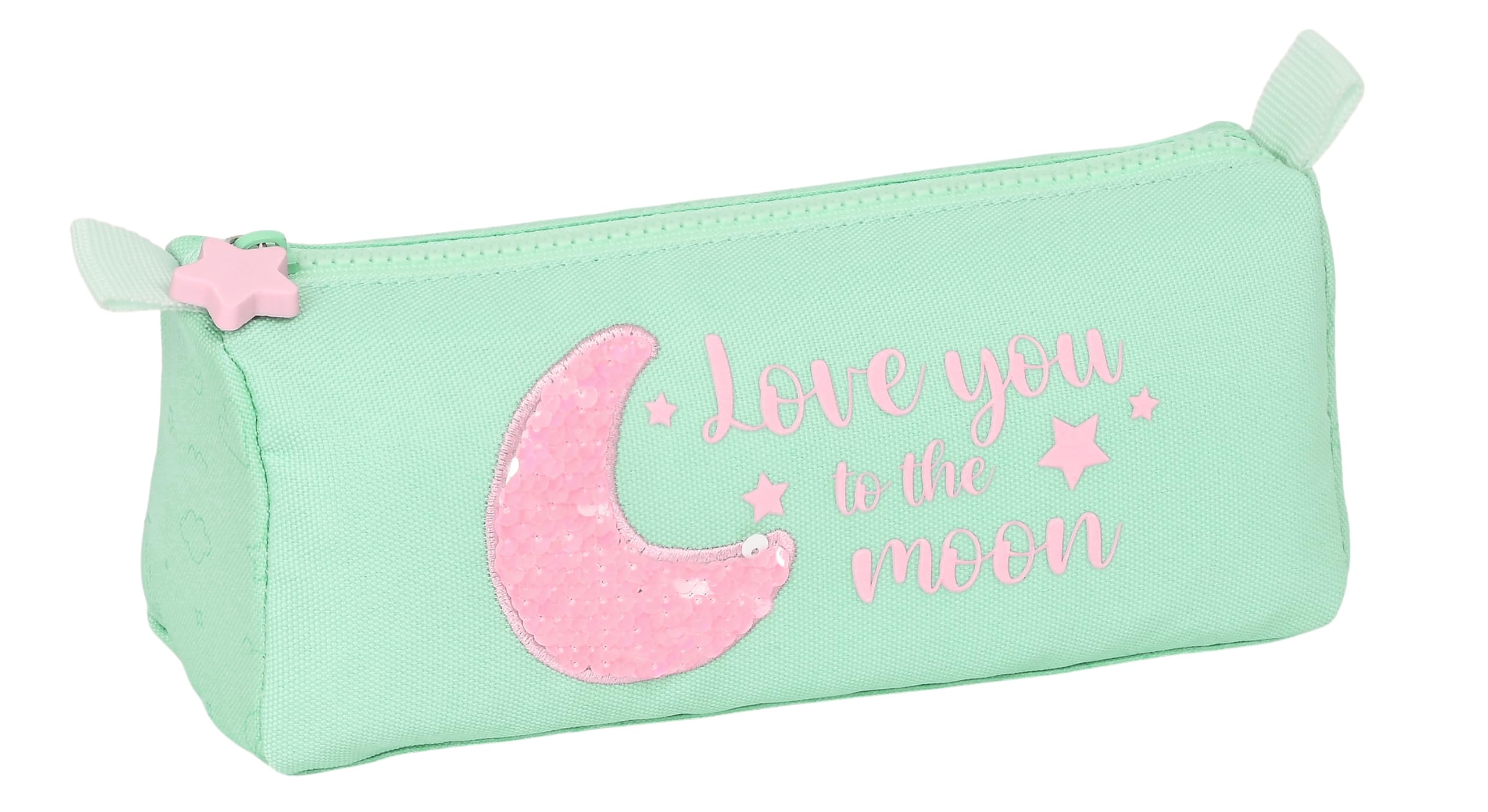 Safta BLACKFIT8 MOON – Pencil Case, Recyclable Fabric, Children's Pencil Case, Ideal for School Age Children, Comfortable and Versatile, Quality and Resistance, 21 x 7 x 8 cm, Green, green, Estándar,