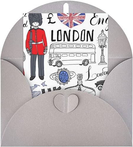 Miniatura 1 de I Love London - Tarjetas de felicitación impresas en blanco con sobres para todas las ocasiones, cumpleaños, boda