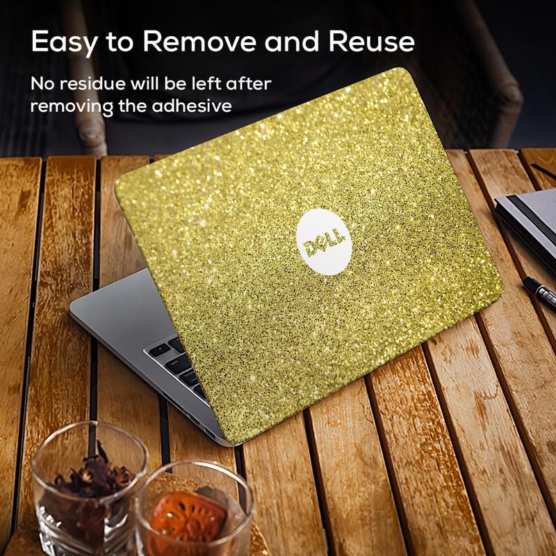 Image of Galaxsia DL242 Top+Wrist Pad Vinyl Laptop Skin /Sticker /Cover for 14 Inches Laptops Laminated-Removable-HD Quality Compatible for Dell (13.8x9.6 Inches)