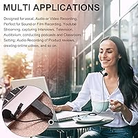 Vista 6 de PChero Micrófono de solapa USB Lavalier, micrófono de computadora USB con clip para PC, Mac, laptop, YouTube, Skype, Tiktok, grabación, podcasting