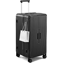 Hanke 24 Inch Checked Luggage, Medium Size Trunk Suitcase with TSA Lock