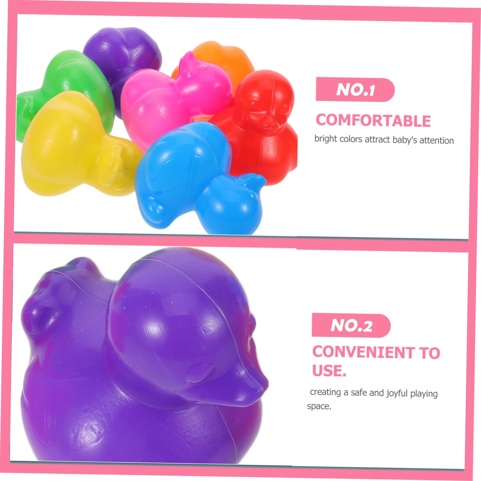 BESPORTBLE 70 Palline Piscina per Ragazzo Ragazza, Giocattoli Galleggianti da Bagno in Plastica Sicura, Colori Vivaci per Giochi Acqua Indoor ed Esterno, Set 70 Pezzi per Vasca e Piscina