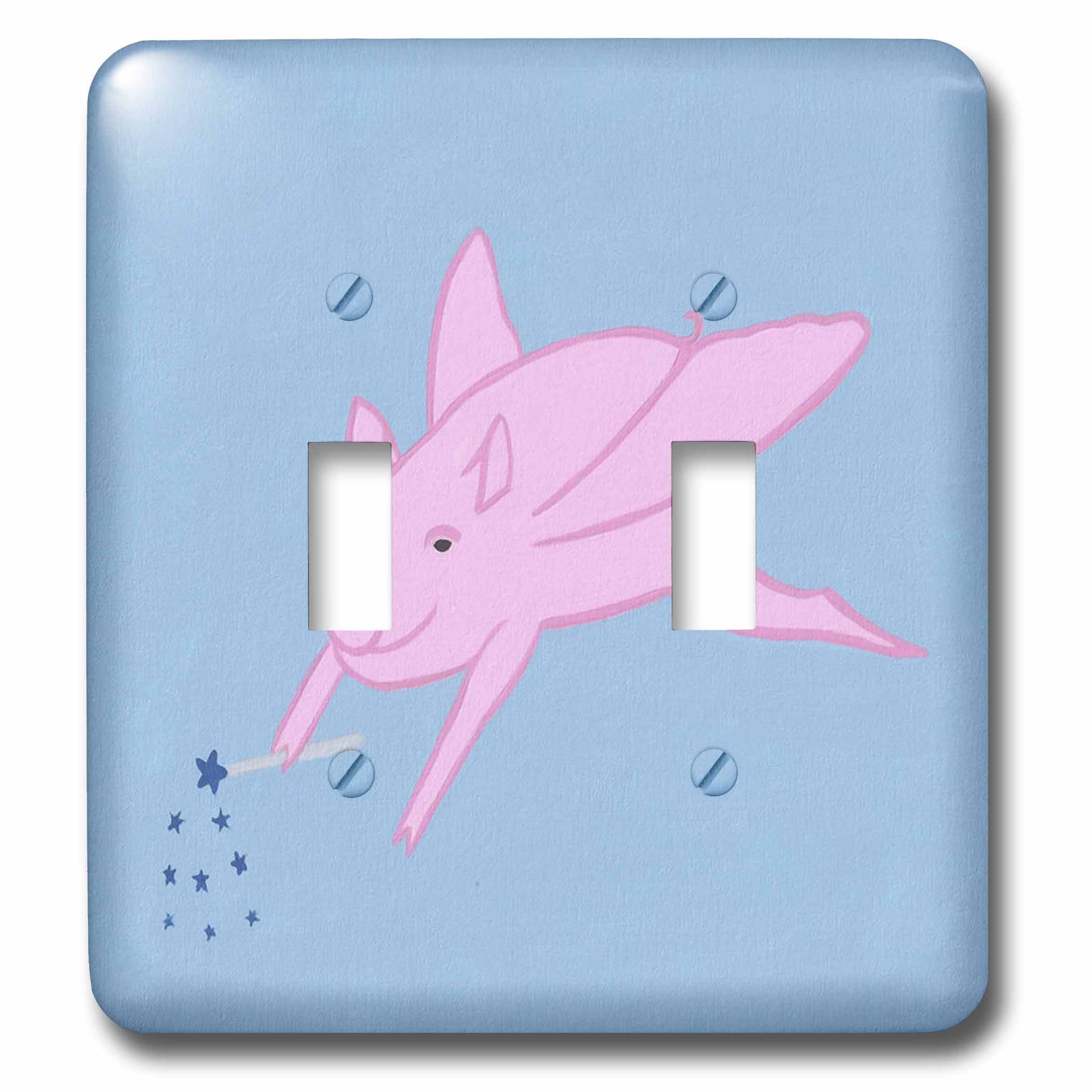 Interrupteur à bascule cochon volant pour décorer une chambre d'enfant