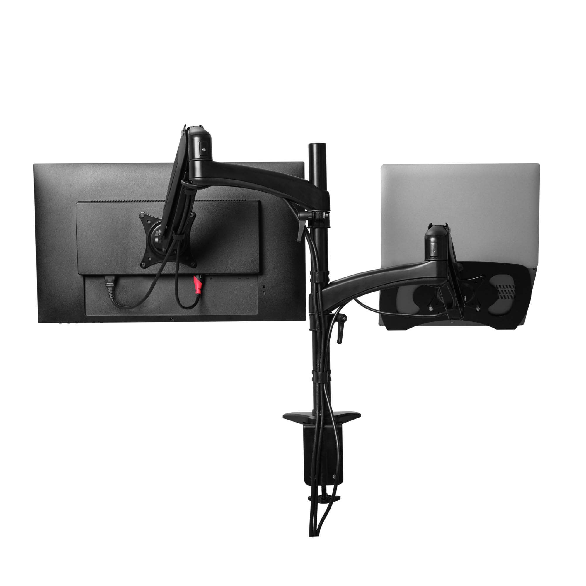 Trust Mara Supporto Monitor Scrivania per Doppio Monitor e Laptop | Braccio Monitor 32 Pollici Laptop 17 Pollici, Rialzo Monitor Regolabile in Altezza, Vesa 70/100 per Monitor PC Asus HP Dell